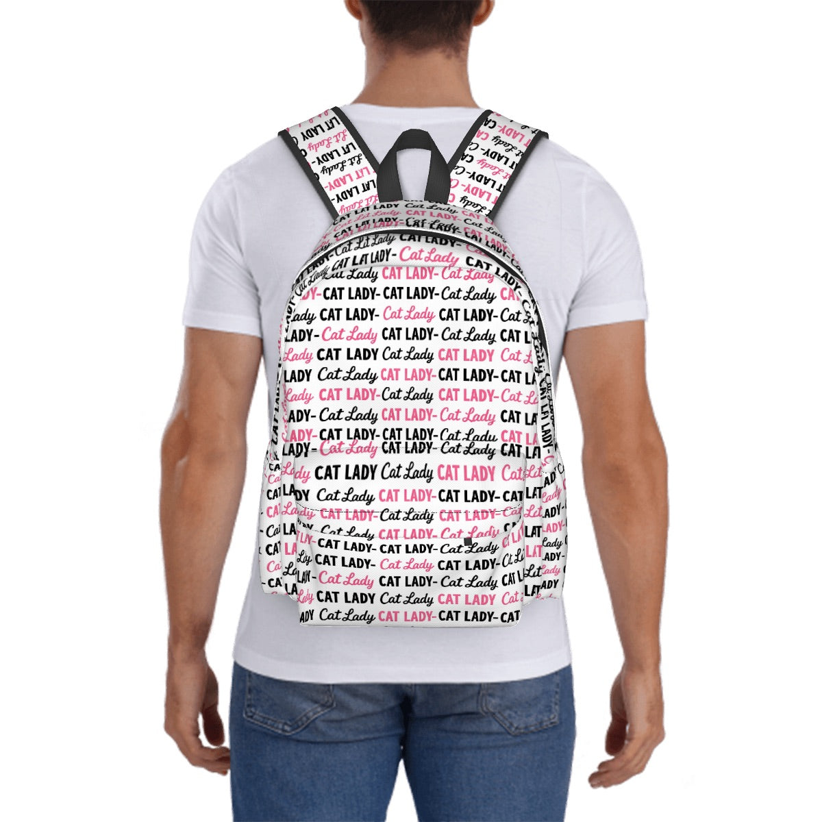 Large Capacity Oxford Backpack with Cloth Side Pockets