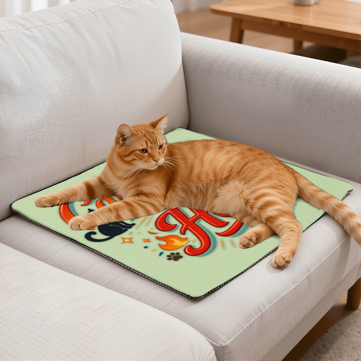 Cat Heating Pad - "Cat Ladies are Hot" Sage Green