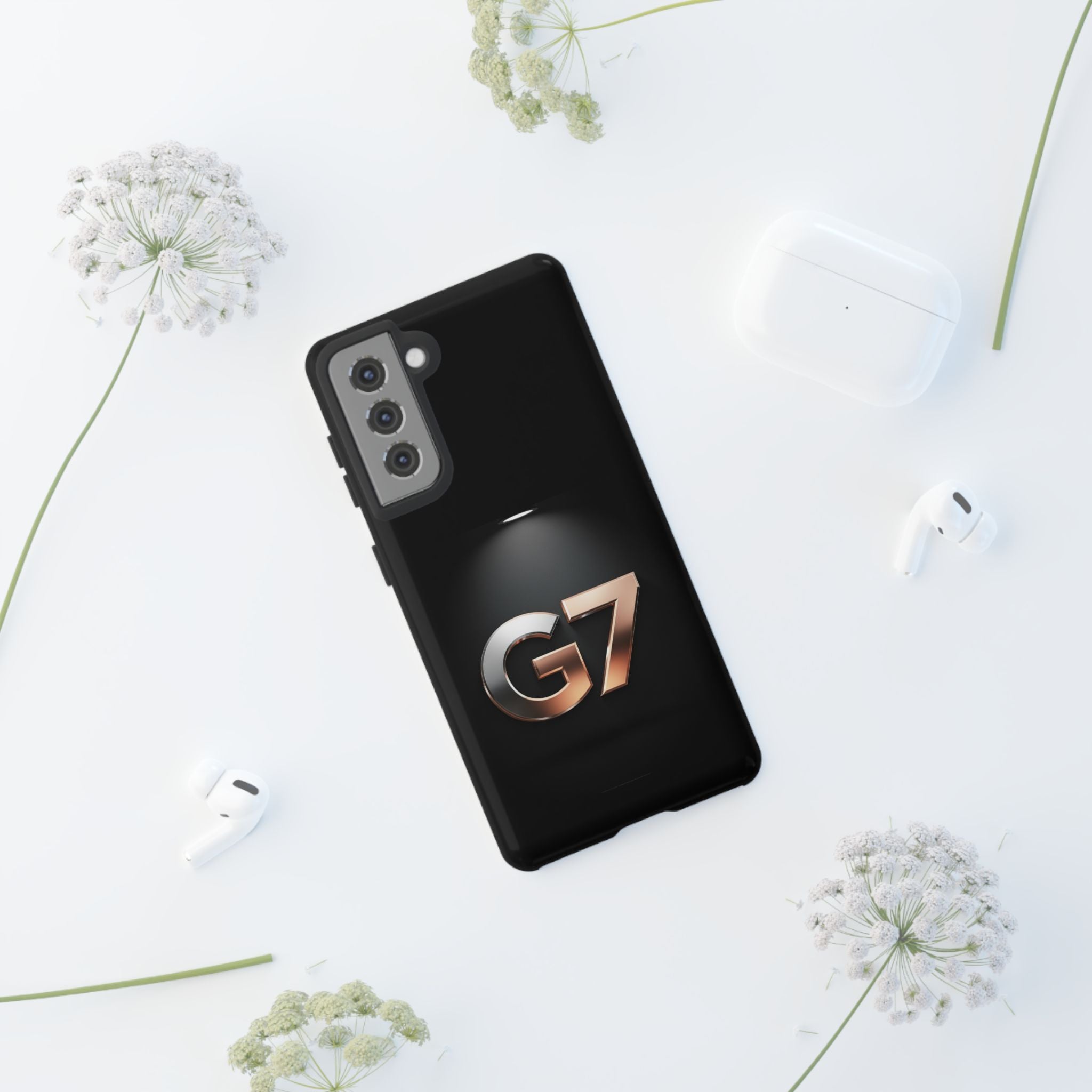 G7 Spotlight Tough Phone Case — Sleek Metallic Logo Protective Cover