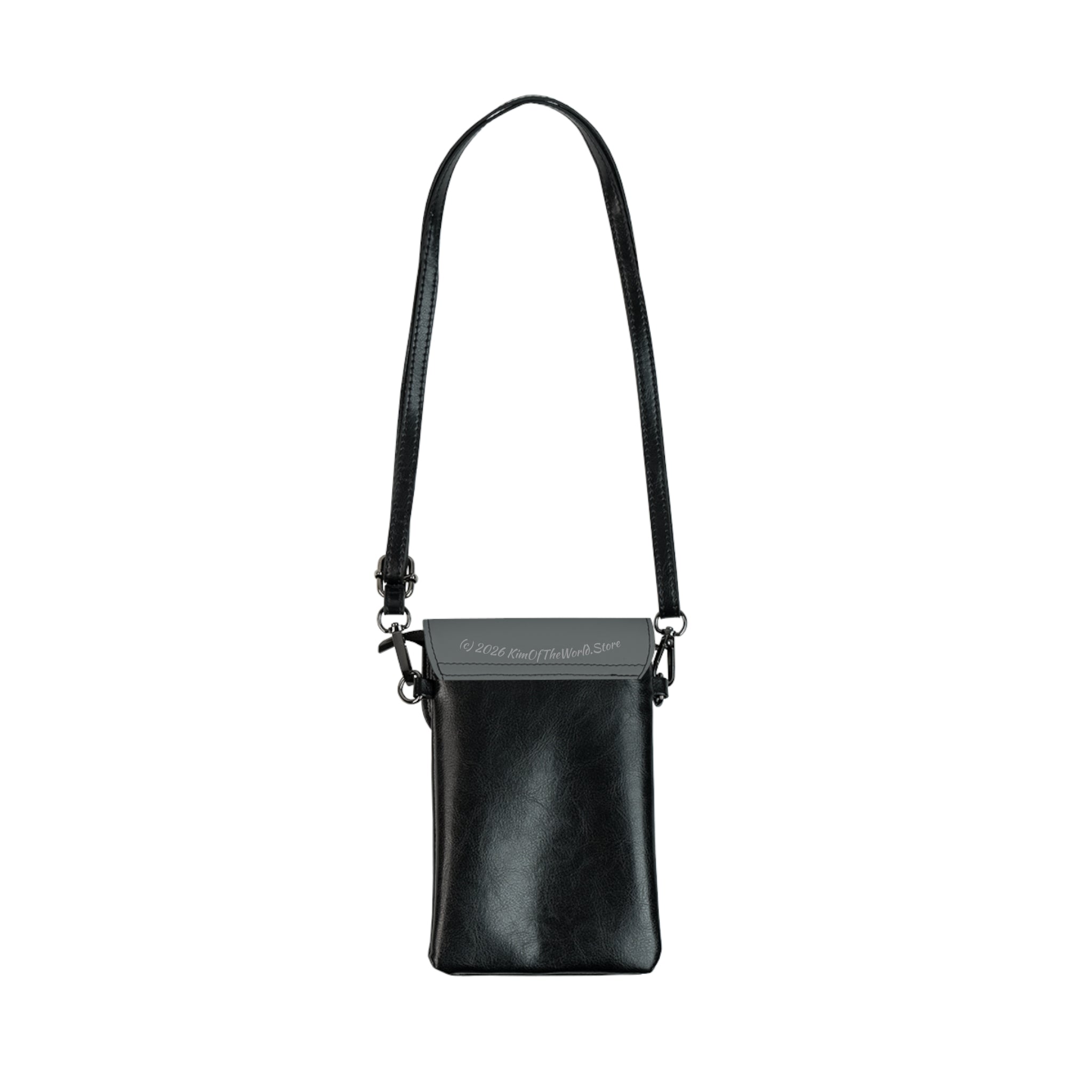 Personalized or Not - 3d Stiletto Black Grey Floral Phone Wallet Handbag