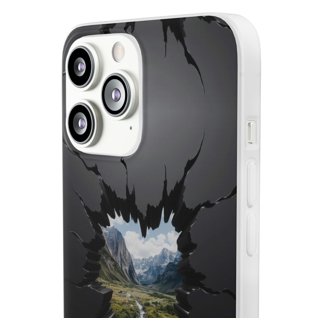 Mystic Mountain Break-Out Window Phone Case - Surreal Art Flexi Case
