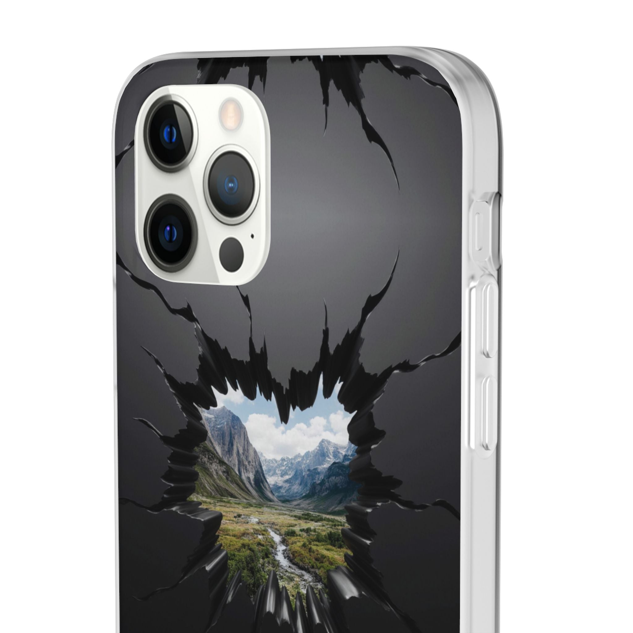 Mystic Mountain Break-Out Window Phone Case - Surreal Art Flexi Case