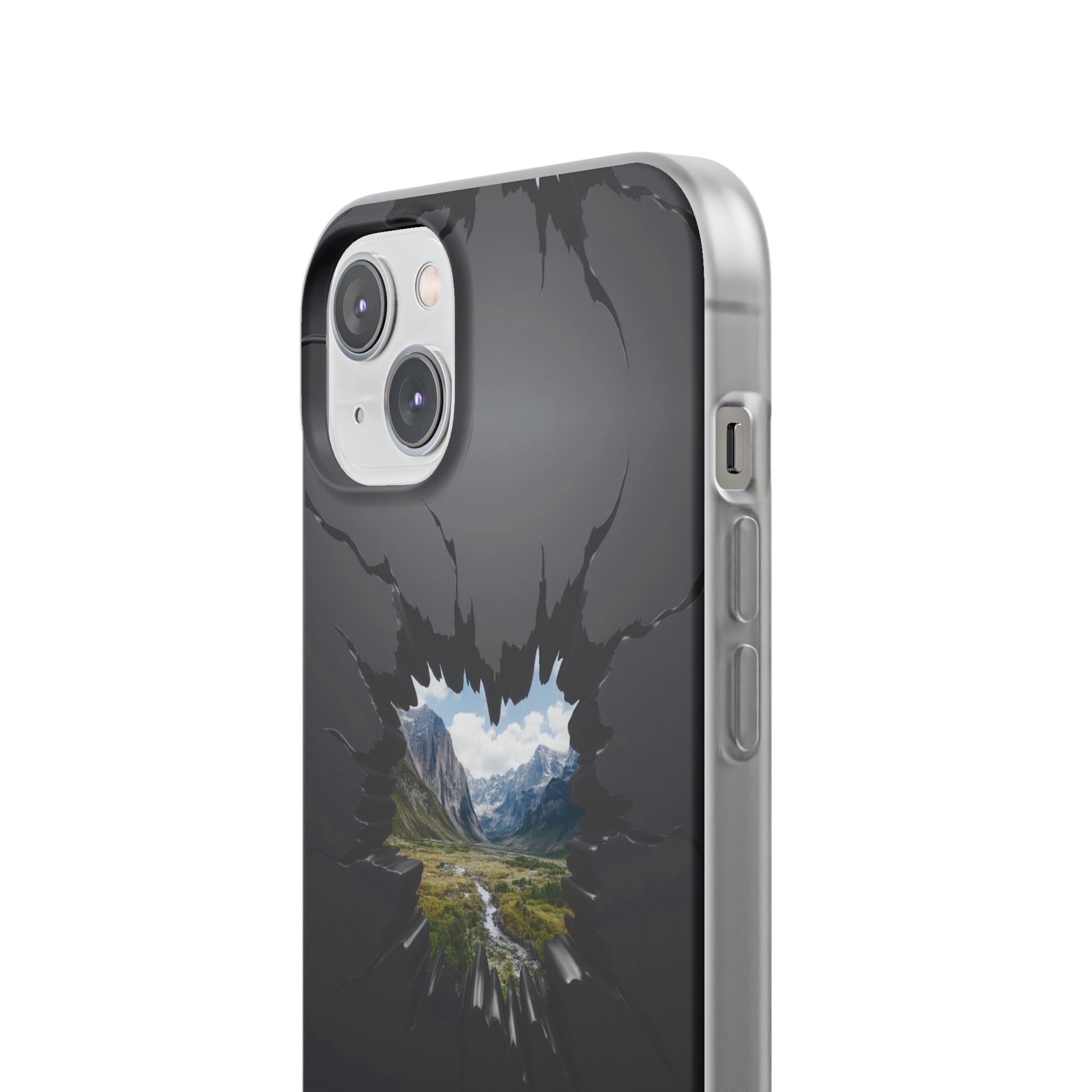 Mystic Mountain Break-Out Window Phone Case - Surreal Art Flexi Case