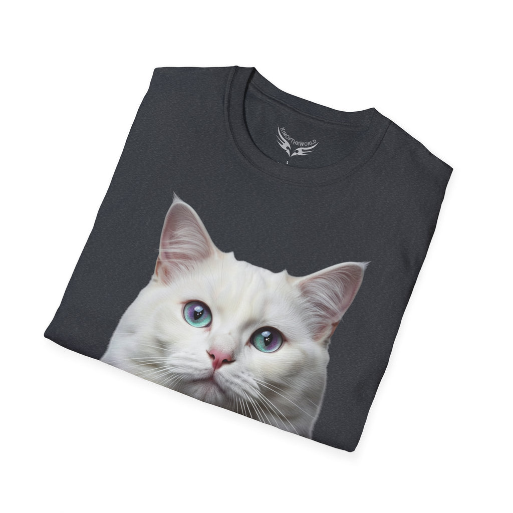 Grey and White Kitty Cat Parent Tee  - Softstyle T-Shirt