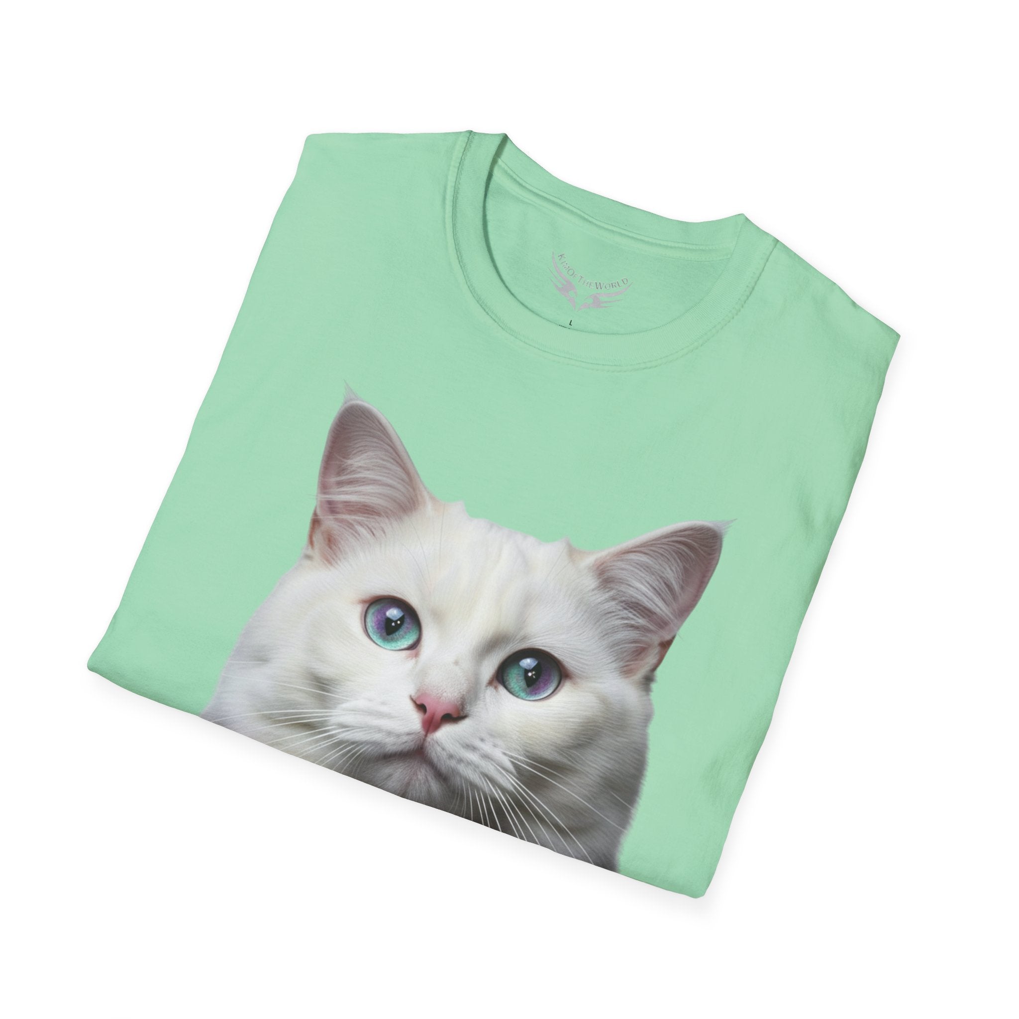 Grey and White Kitty Cat Parent Tee  - Softstyle T-Shirt