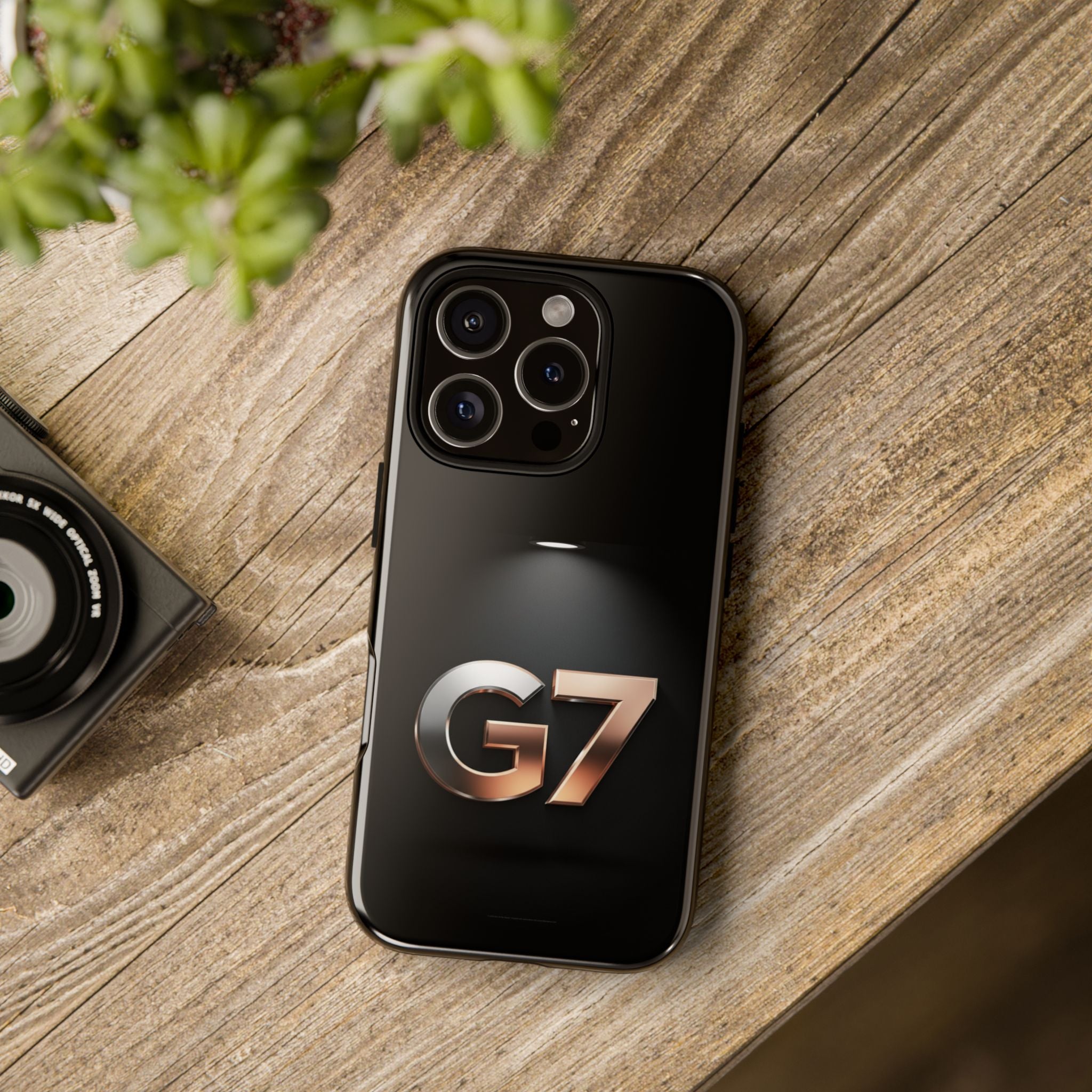 G7 Spotlight Tough Phone Case — Sleek Metallic Logo Protective Cover