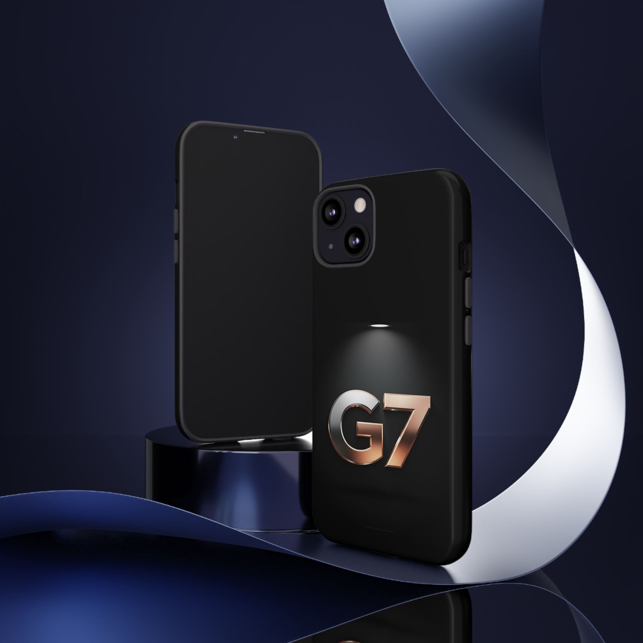 G7 Spotlight Tough Phone Case — Sleek Metallic Logo Protective Cover
