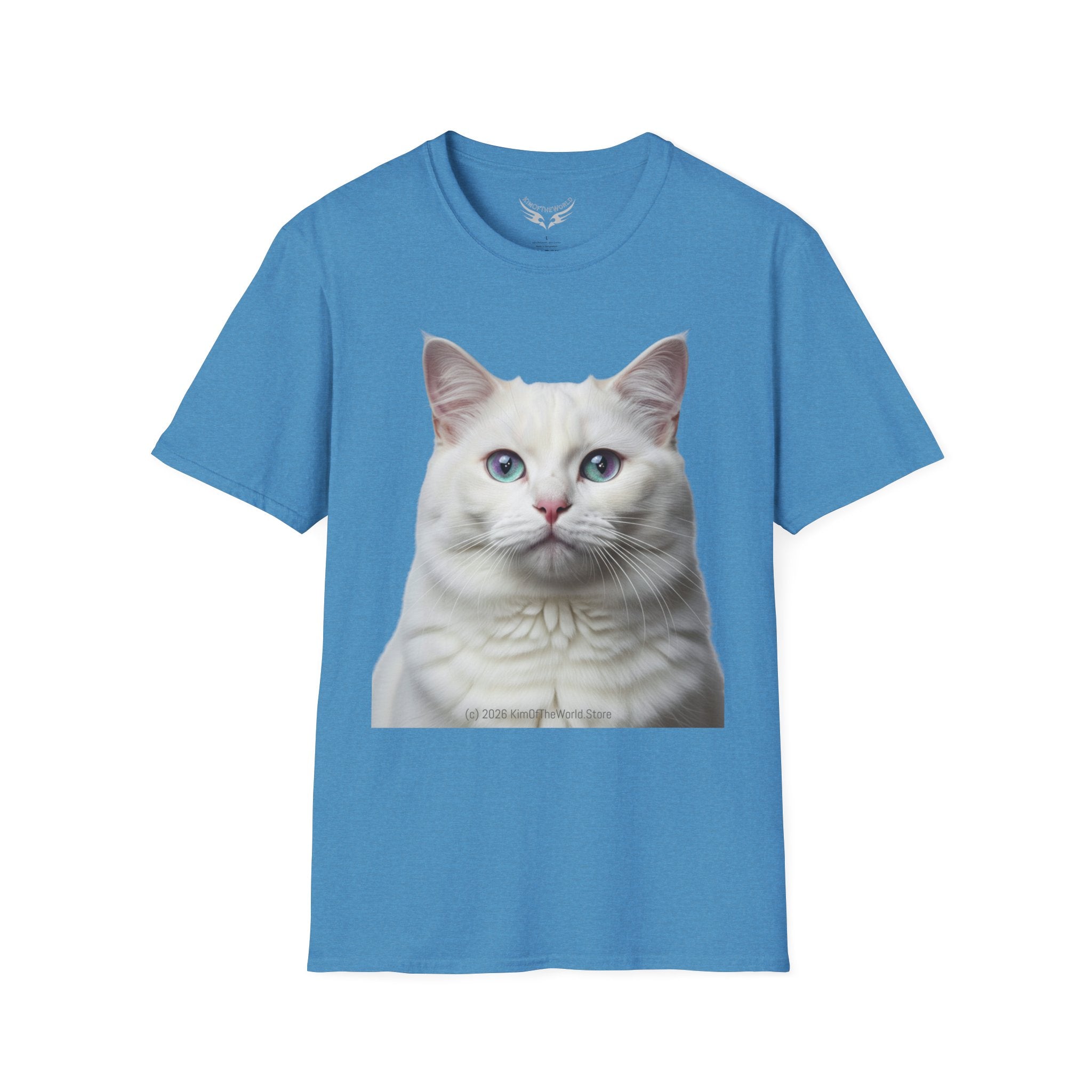 Grey and White Kitty Cat Parent Tee  - Softstyle T-Shirt