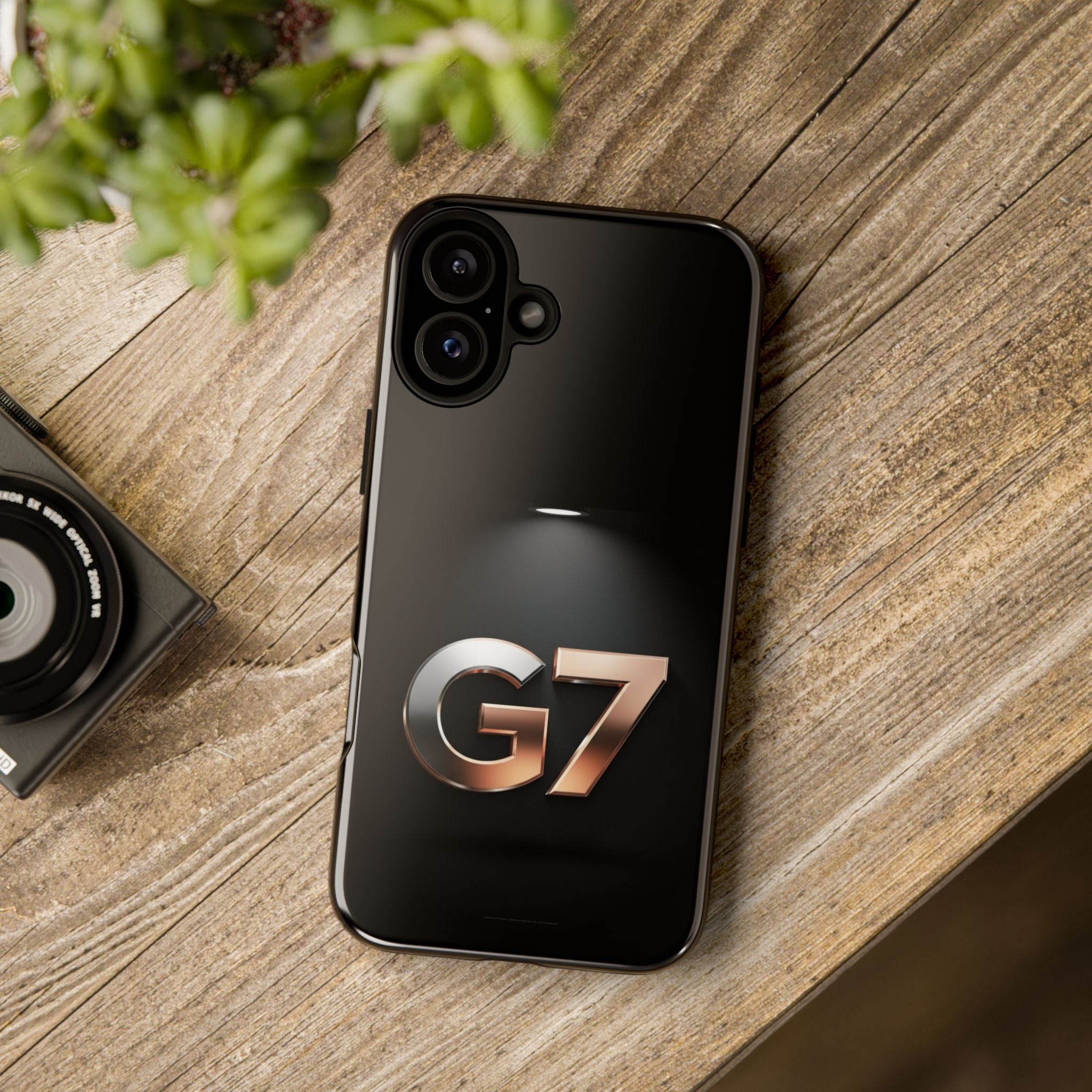 G7 Spotlight Tough Phone Case — Sleek Metallic Logo Protective Cover