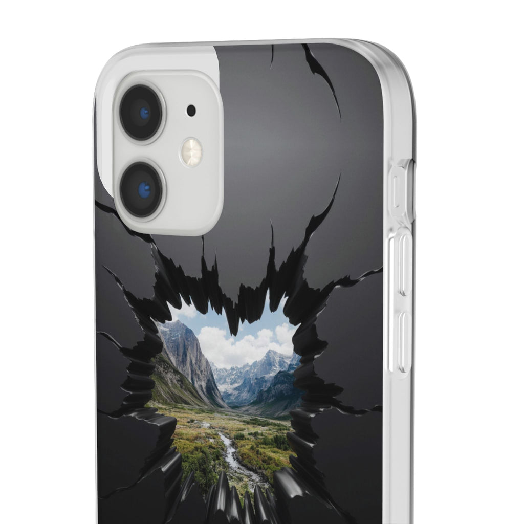 Mystic Mountain Break-Out Window Phone Case - Surreal Art Flexi Case
