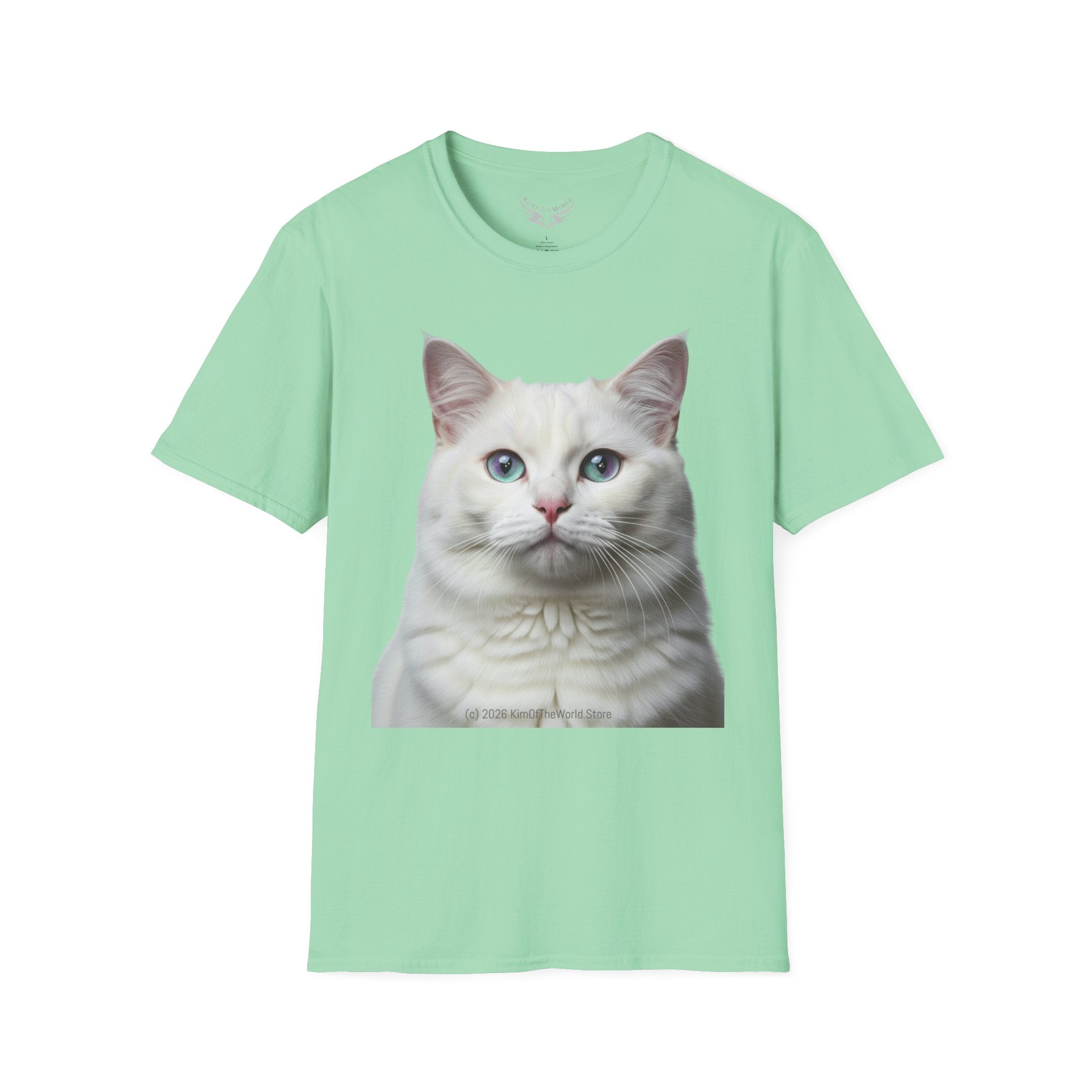 Grey and White Kitty Cat Parent Tee  - Softstyle T-Shirt