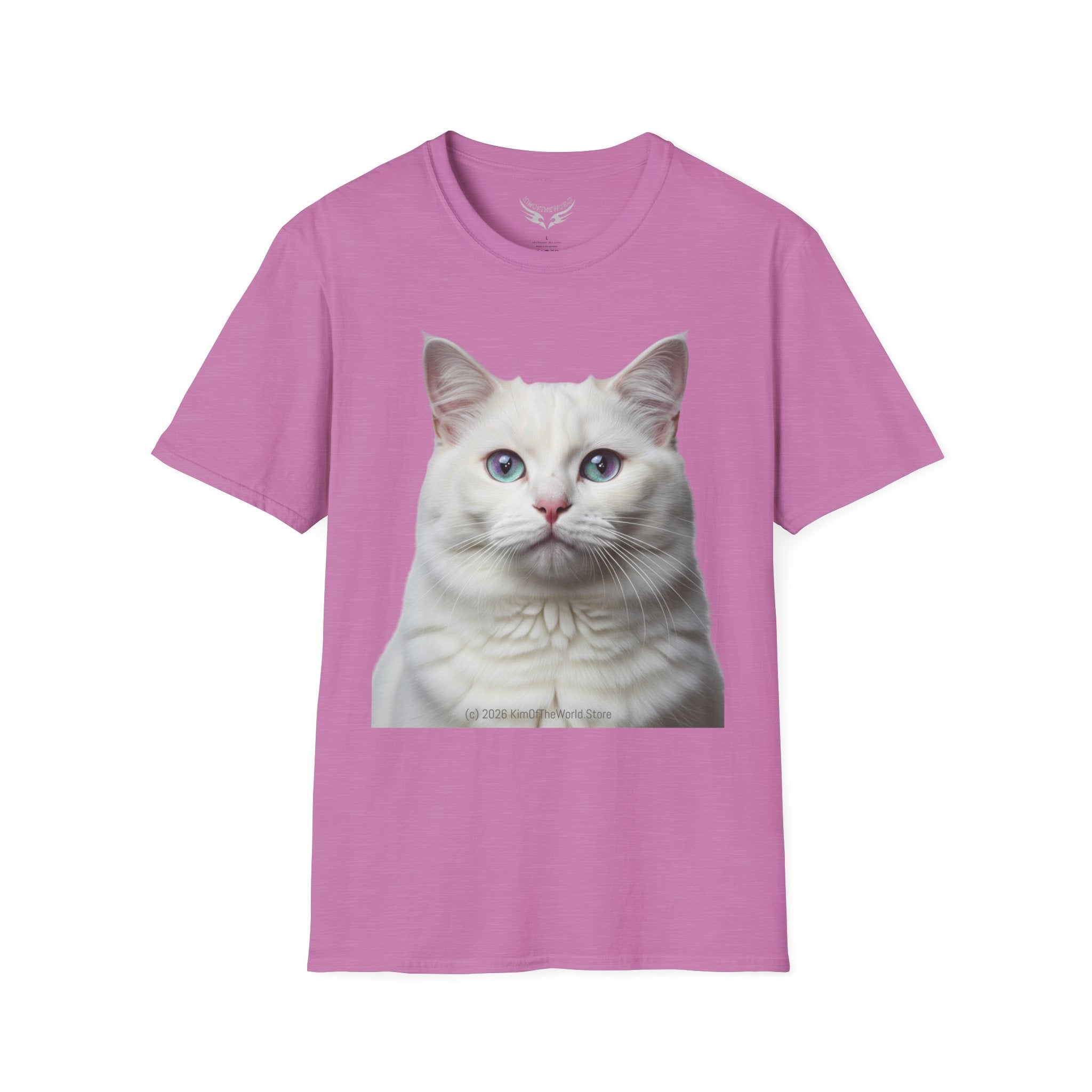 Grey and White Kitty Cat Parent Tee  - Softstyle T-Shirt