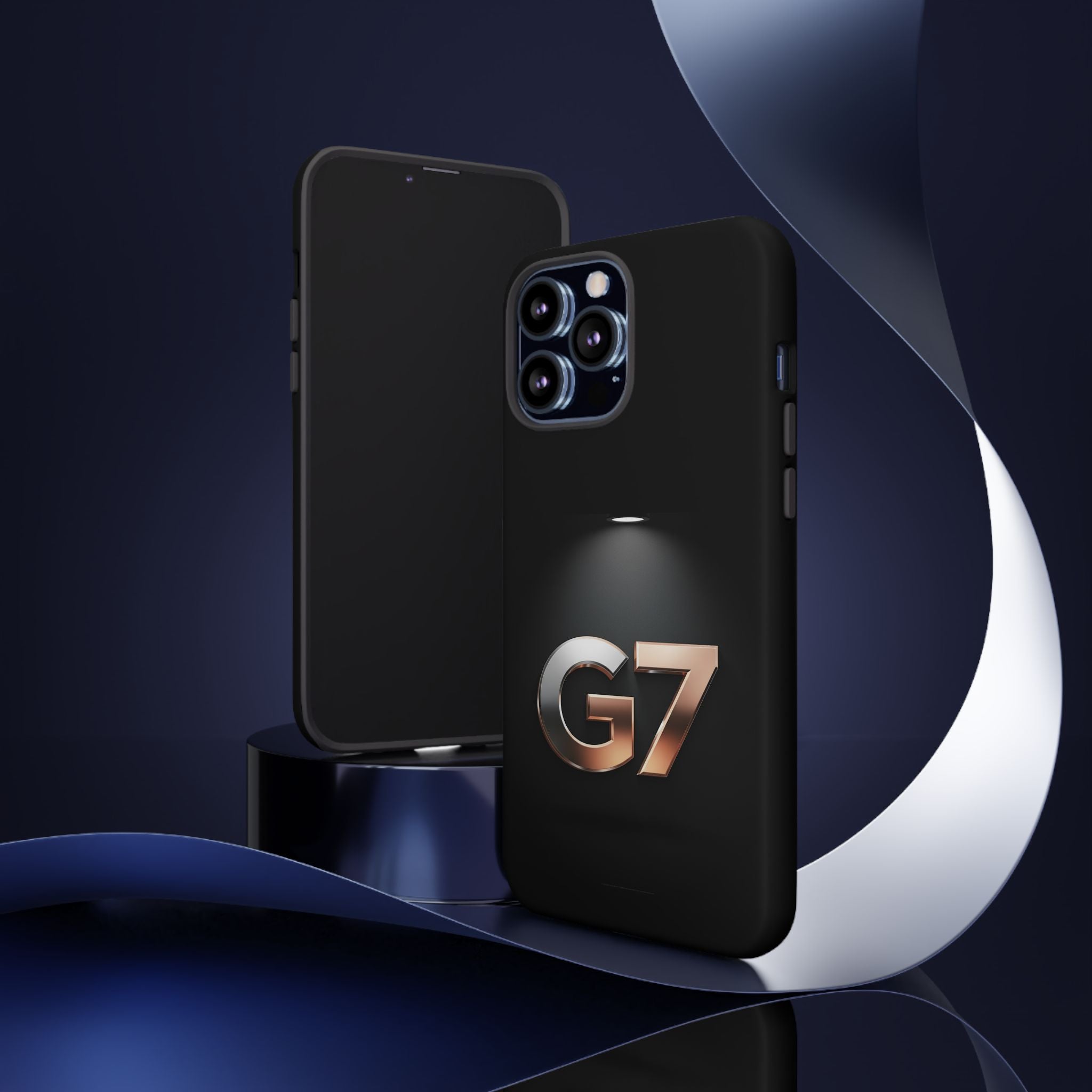 G7 Spotlight Tough Phone Case — Sleek Metallic Logo Protective Cover