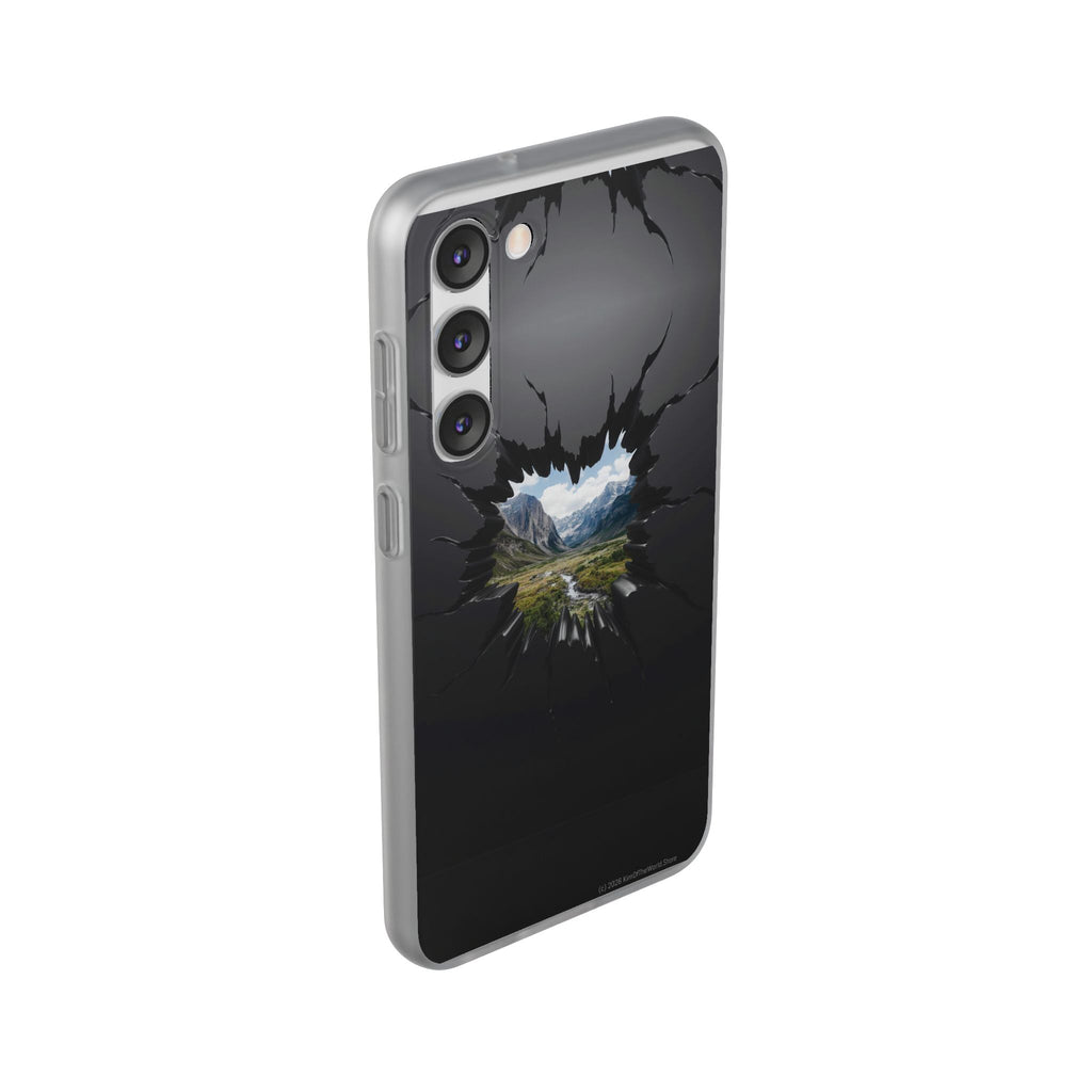 Mystic Mountain Break-Out Window Phone Case - Surreal Art Flexi Case