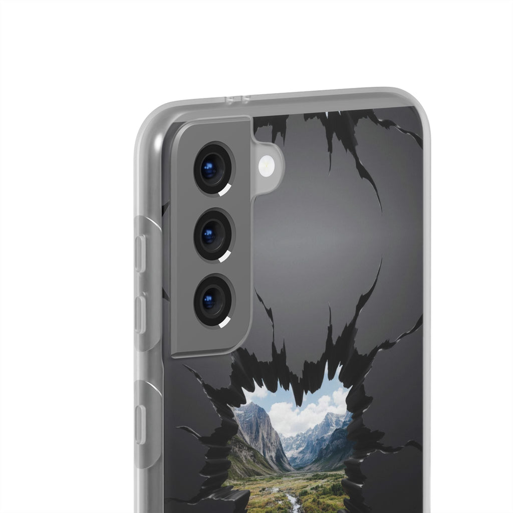 Mystic Mountain Break-Out Window Phone Case - Surreal Art Flexi Case
