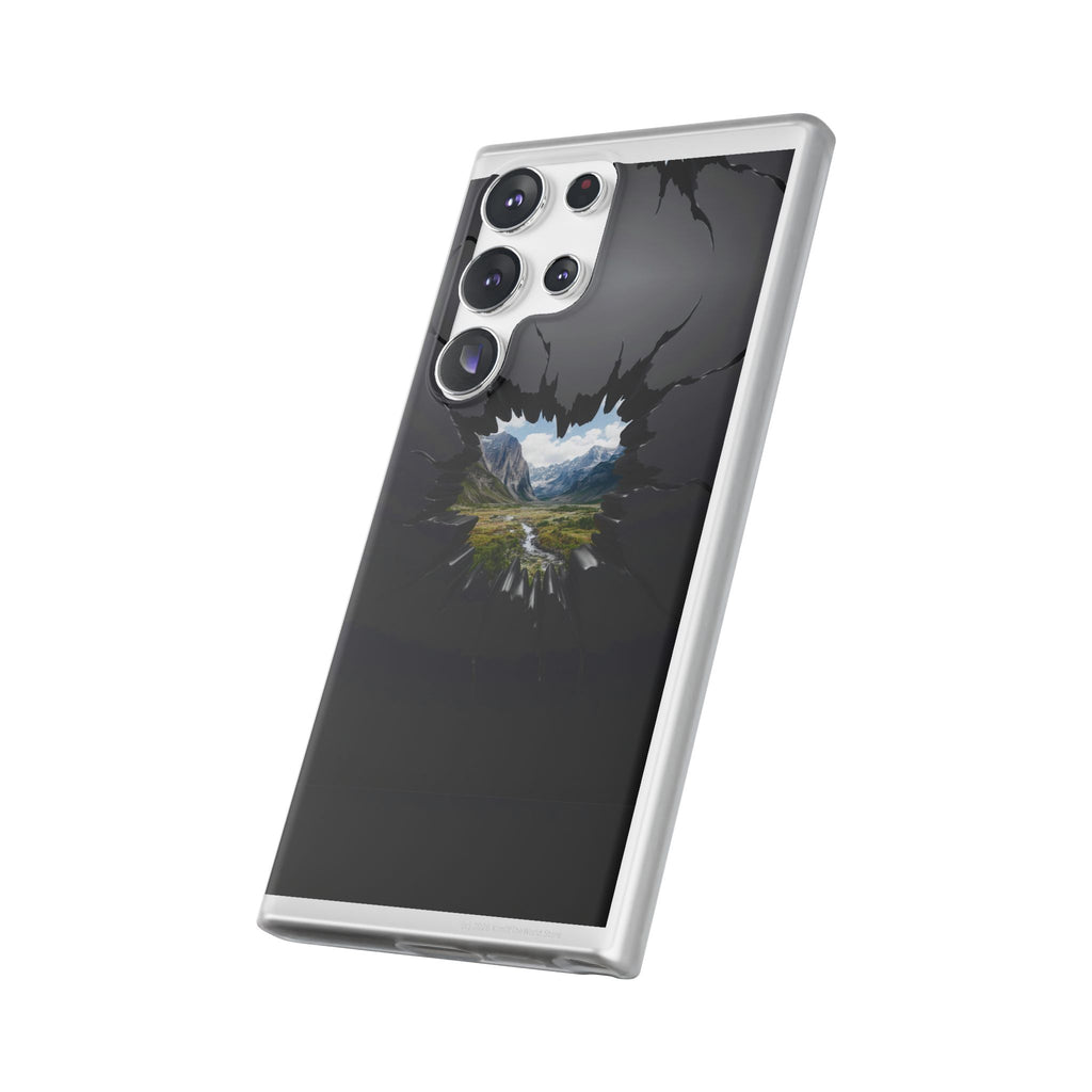 Mystic Mountain Break-Out Window Phone Case - Surreal Art Flexi Case