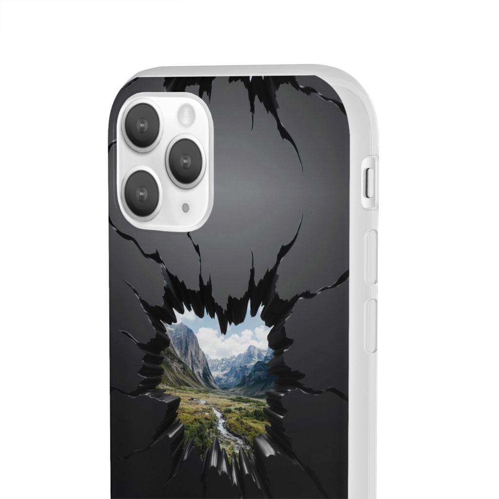 Mystic Mountain Break-Out Window Phone Case - Surreal Art Flexi Case