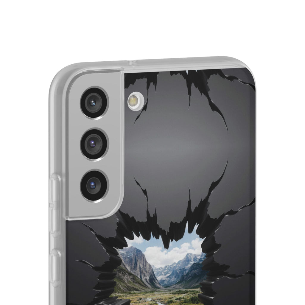 Mystic Mountain Break-Out Window Phone Case - Surreal Art Flexi Case
