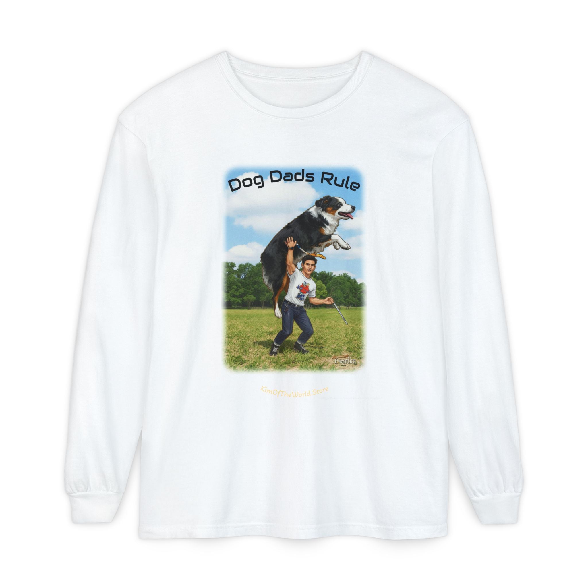 Giant Dog Men's Tee "Dog Dads Rule" Long Sleeve Tee