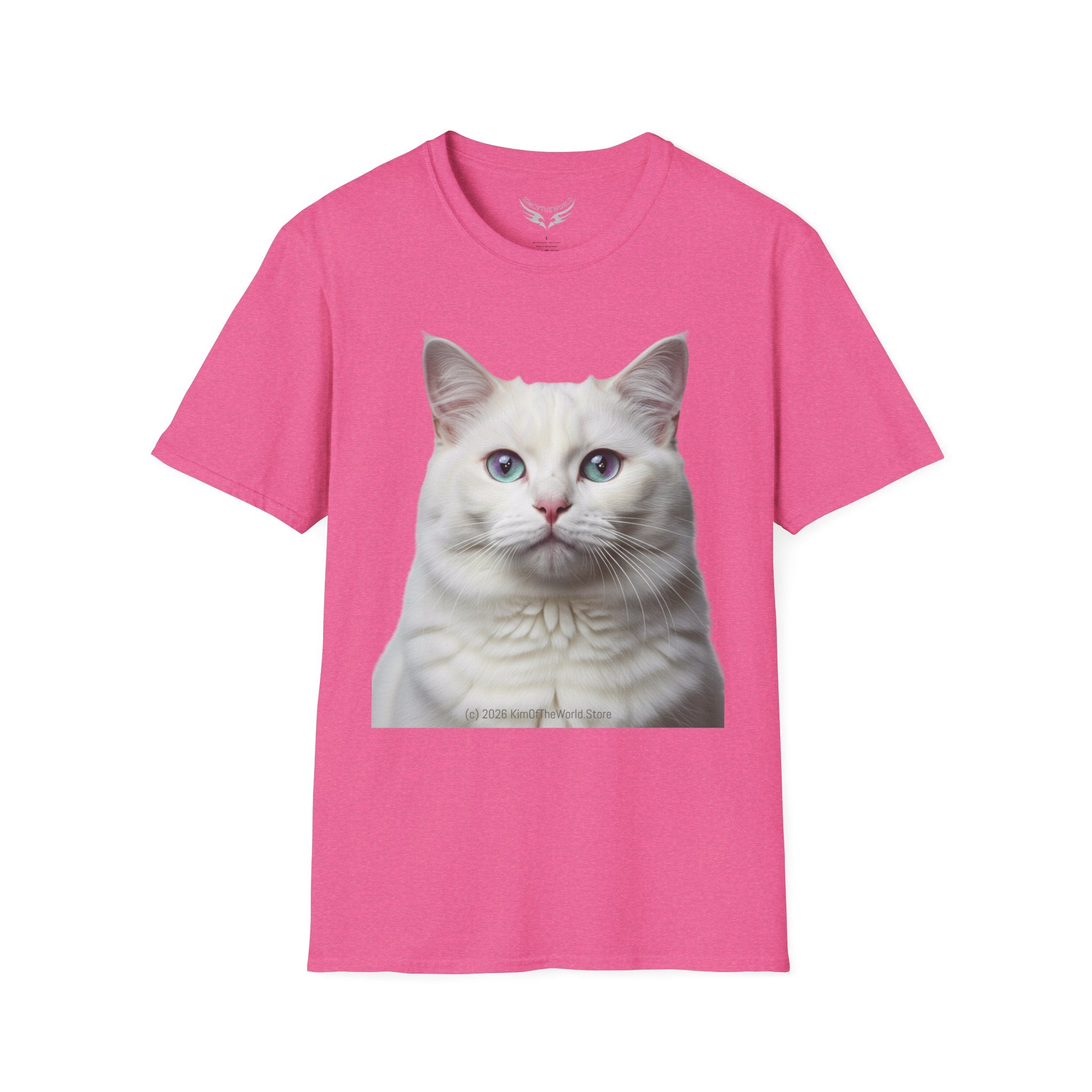 Grey and White Kitty Cat Parent Tee  - Softstyle T-Shirt