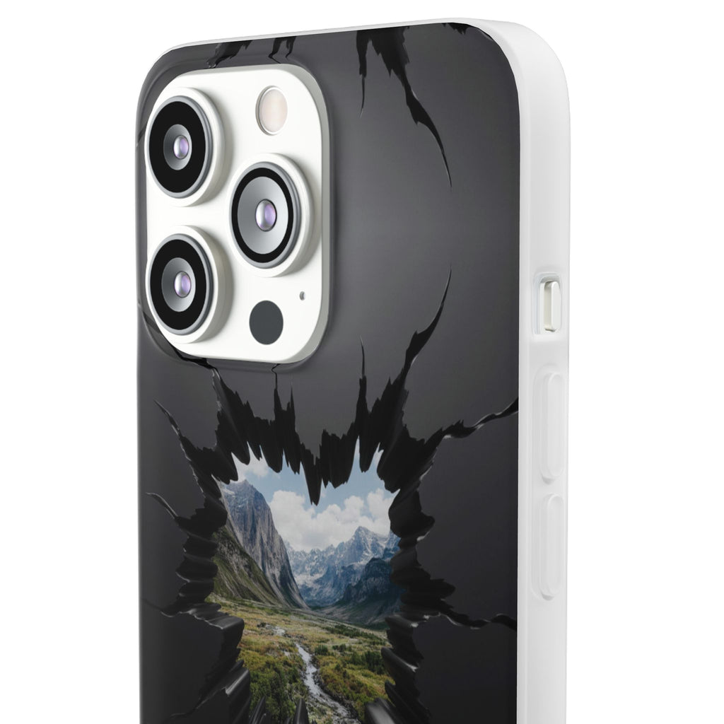 Mystic Mountain Break-Out Window Phone Case - Surreal Art Flexi Case