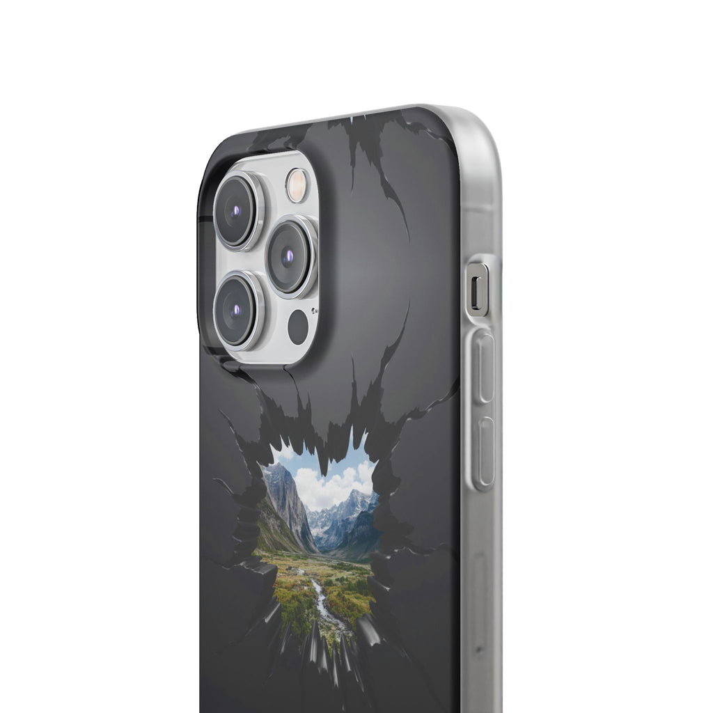 Mystic Mountain Break-Out Window Phone Case - Surreal Art Flexi Case