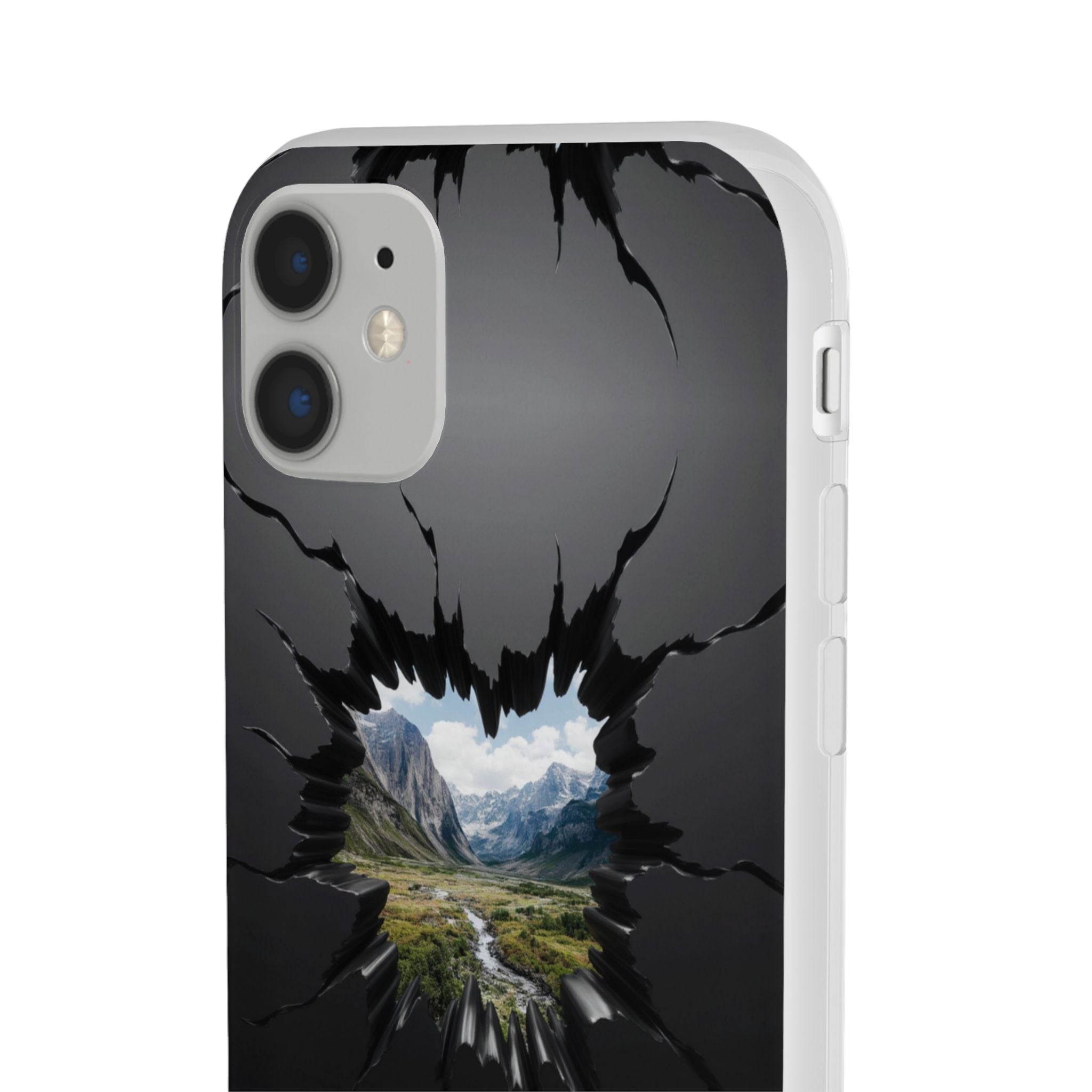 Mystic Mountain Break-Out Window Phone Case - Surreal Art Flexi Case