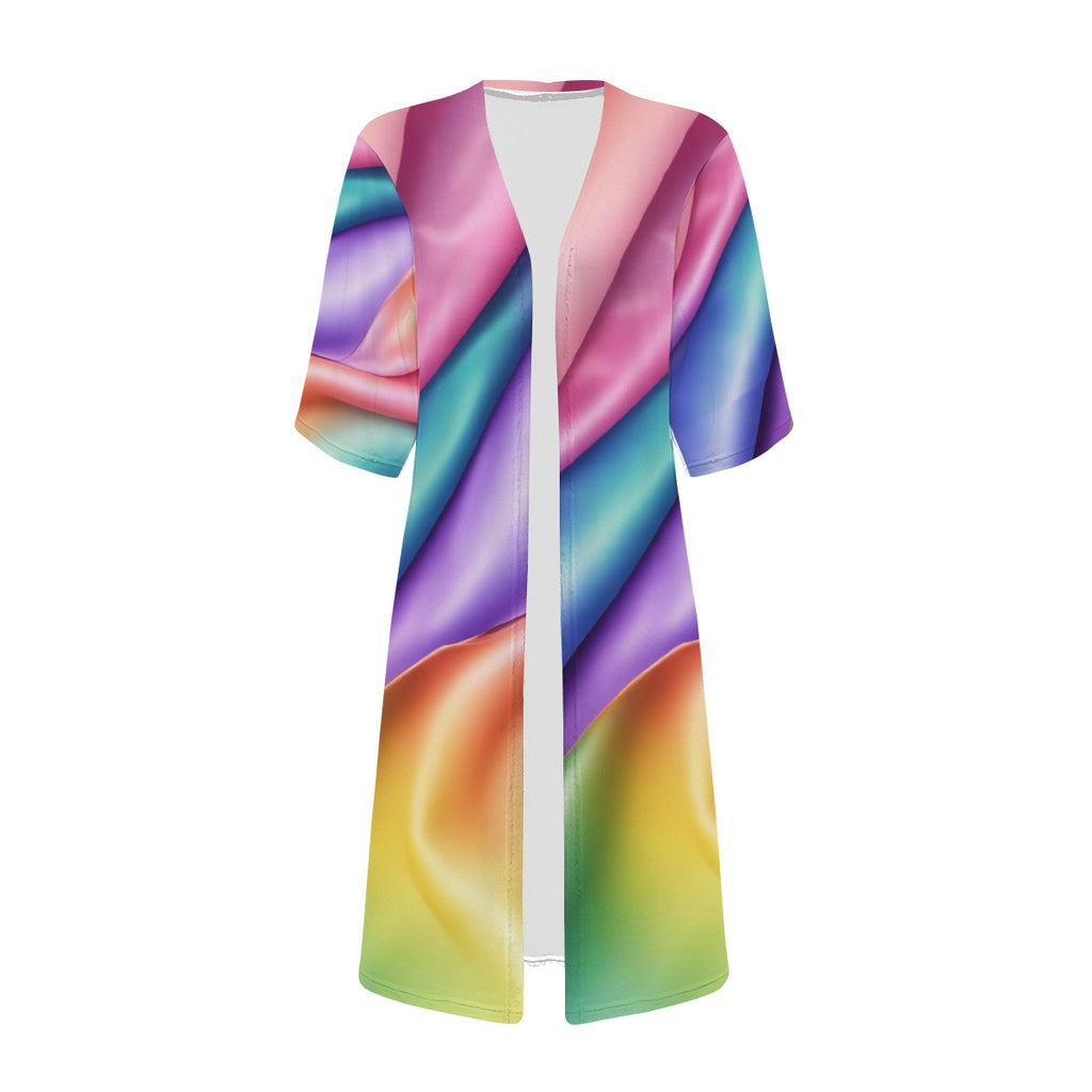 Women's Short Sleeve Cape Rainbow