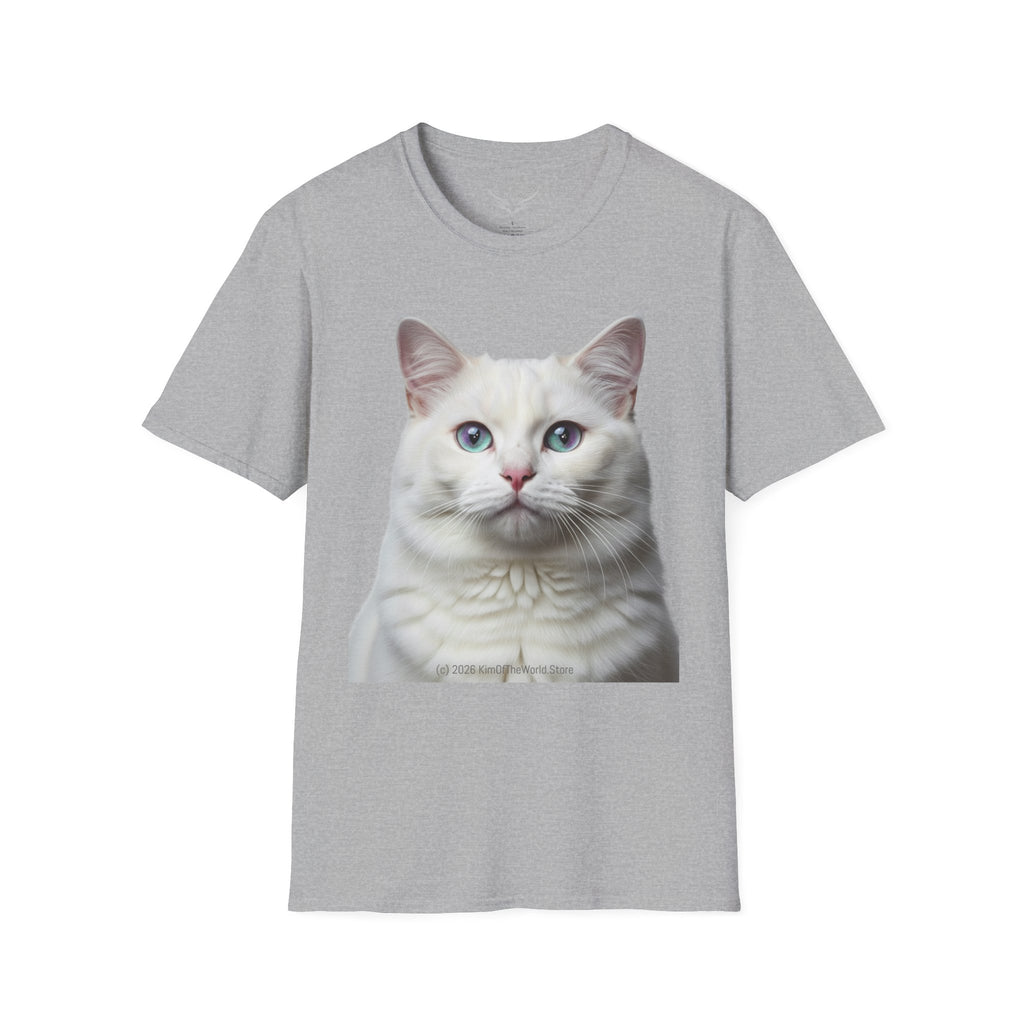 Grey and White Kitty Cat Parent Tee  - Softstyle T-Shirt