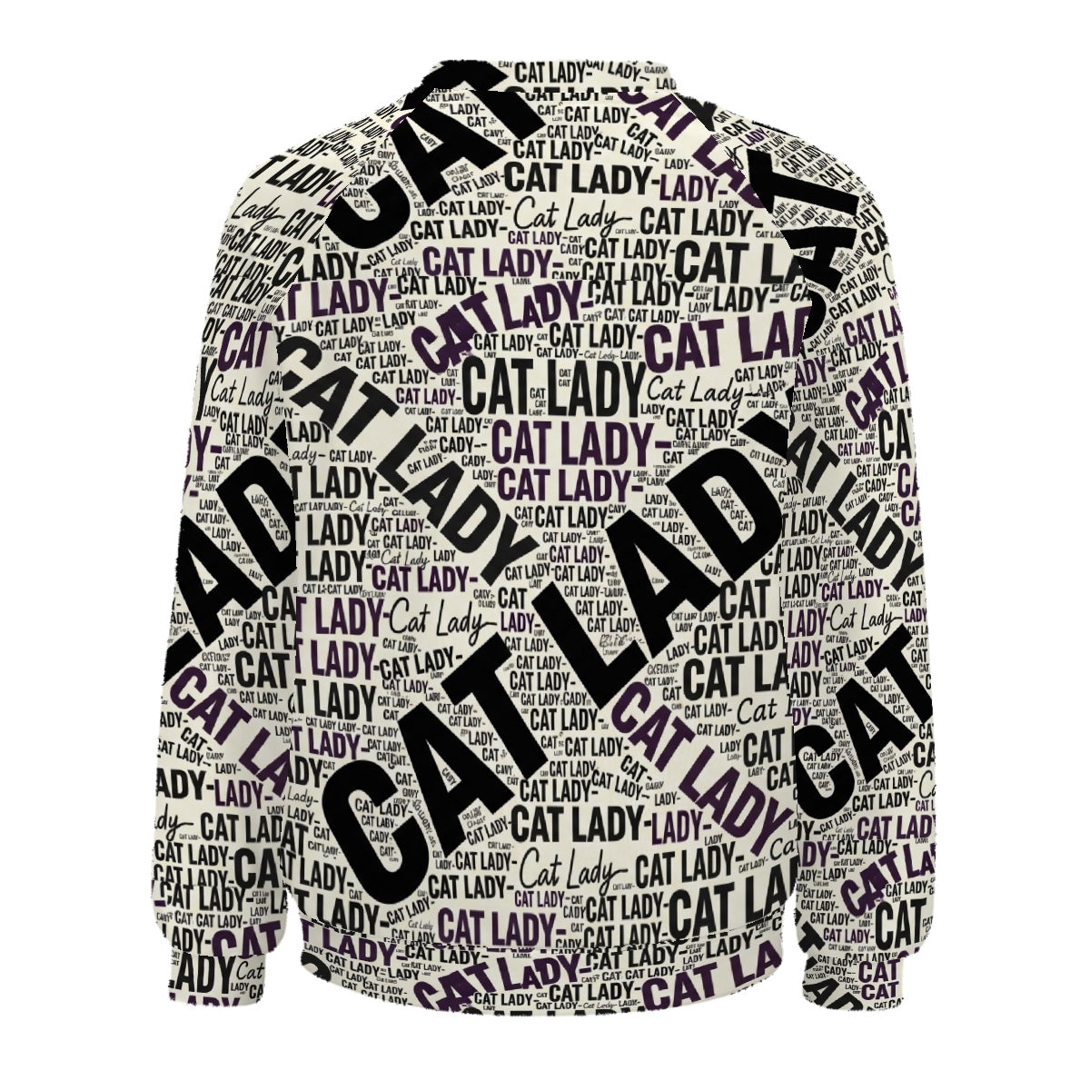 Cat Lady OP Newsprint Crewneck Sweatshirts Women