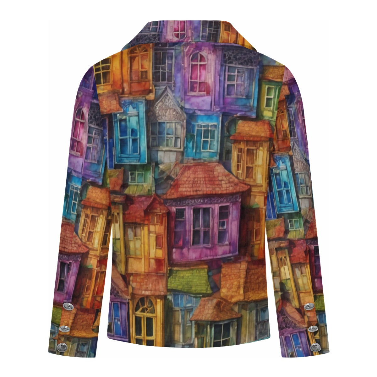 Women's Casual Blazer - Colorful Windows