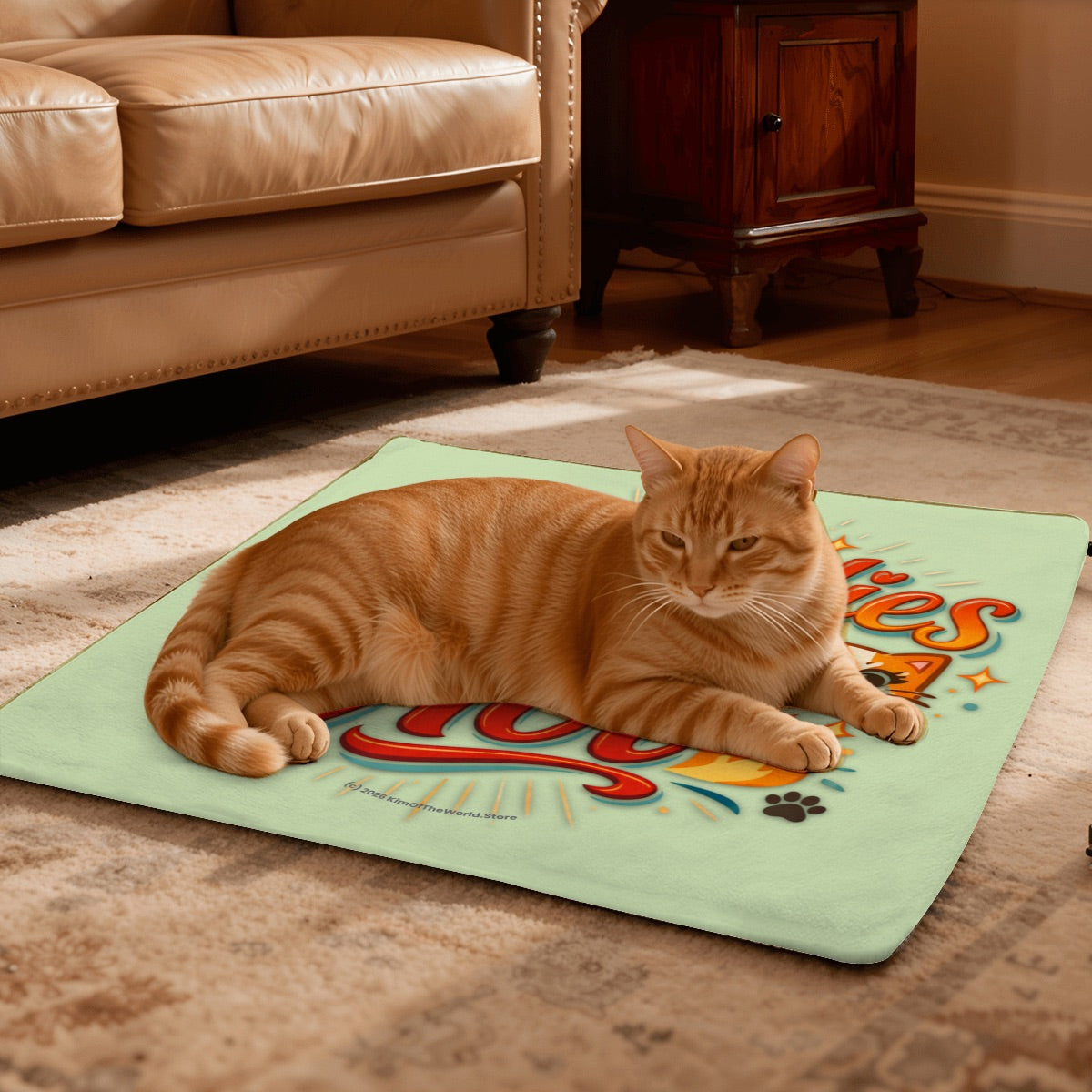 Cat Heating Pad - "Cat Ladies are Hot" Sage Green