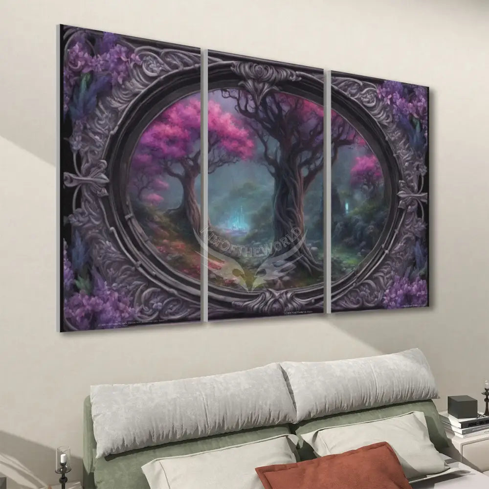 3 Panels Sound Absorbing Wall Art - Gothic Olde Tree 24’’x48’’x3 pcs Acoustic Panels