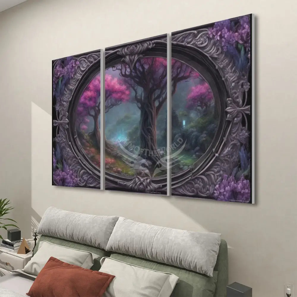 3 Panels Sound Absorbing Wall Art - Gothic Olde Tree 24’’x48’’x3 pcs Acoustic Panels