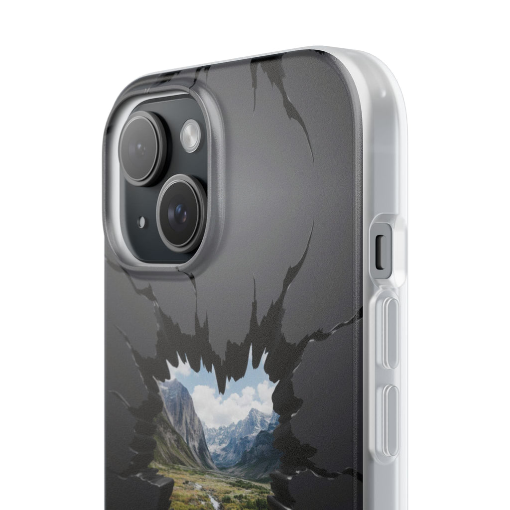 Mystic Mountain Break-Out Window Phone Case - Surreal Art Flexi Case