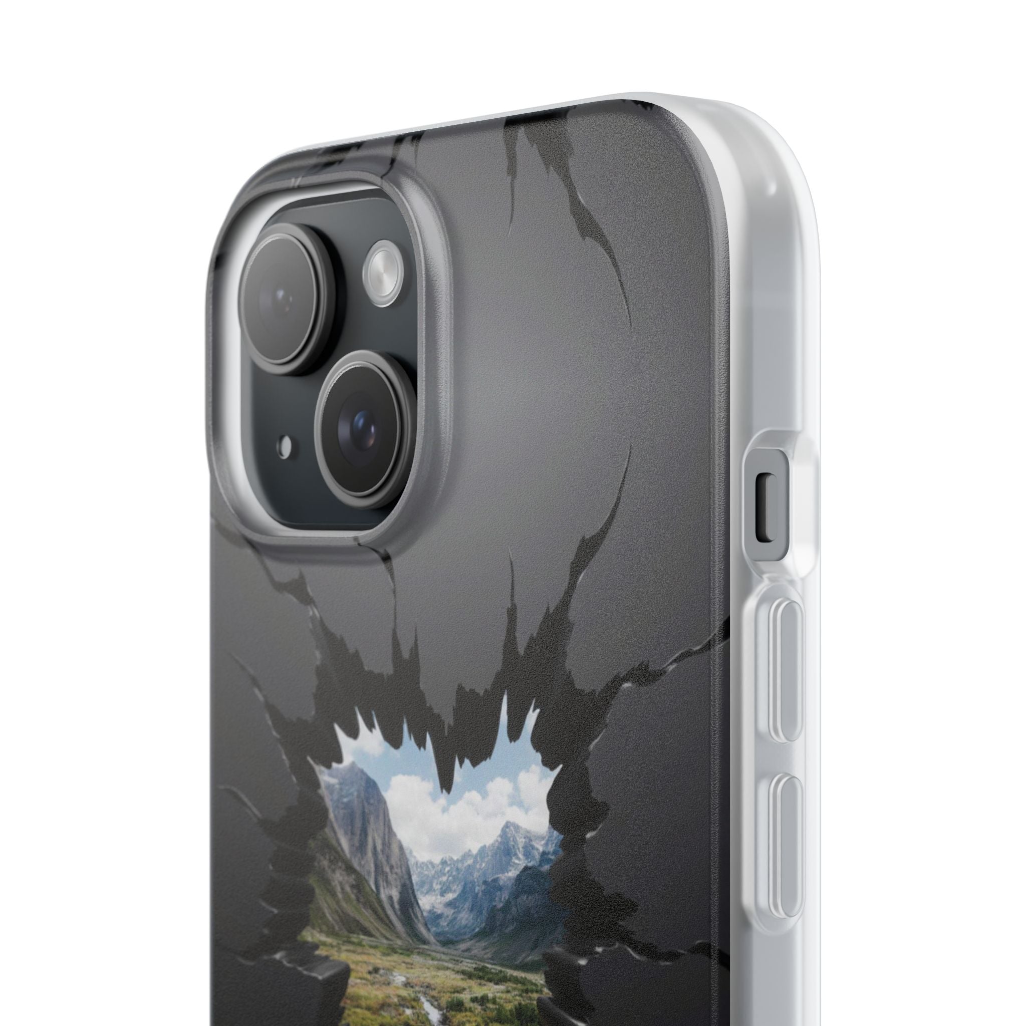 Mystic Mountain Break-Out Window Phone Case - Surreal Art Flexi Case
