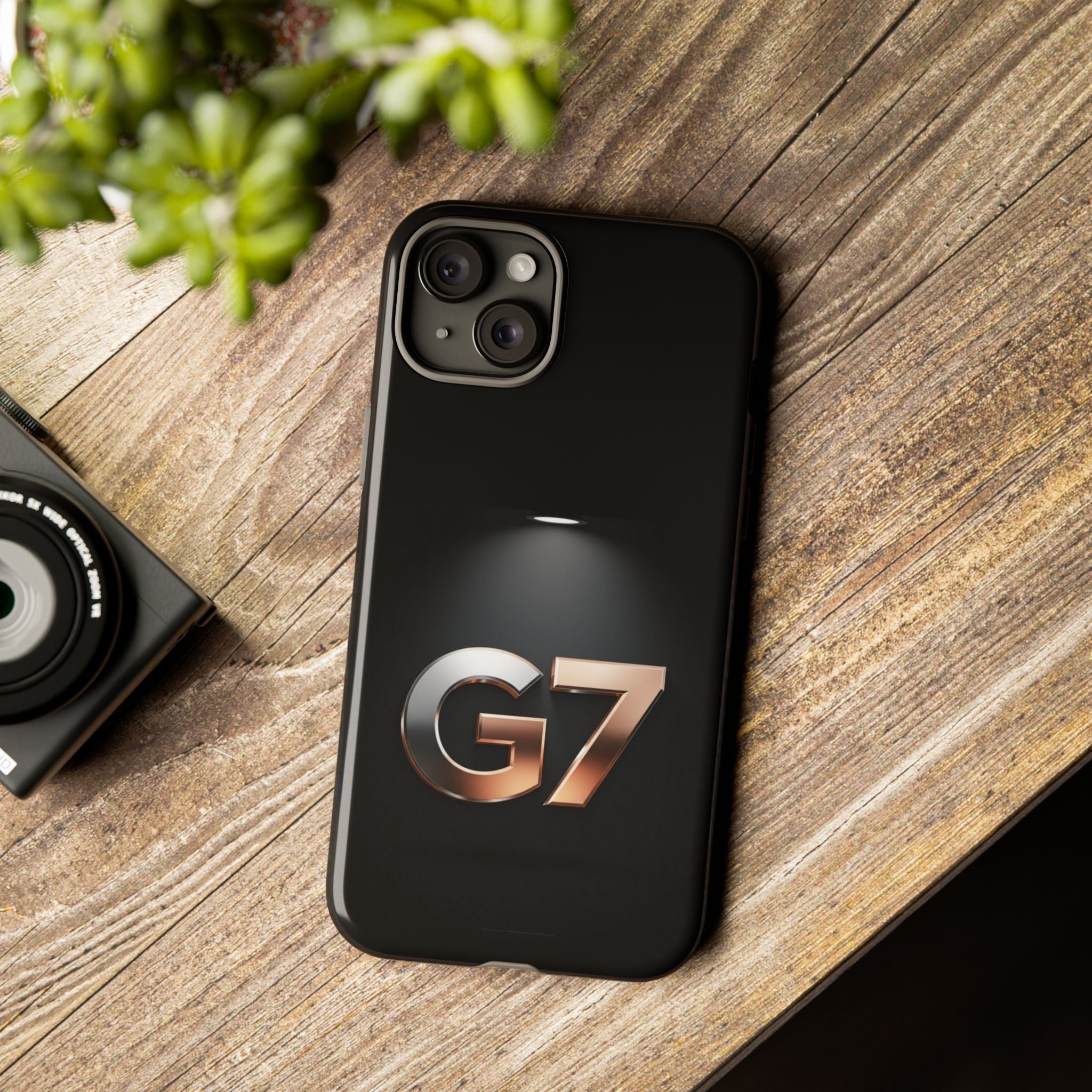 G7 Spotlight Tough Phone Case — Sleek Metallic Logo Protective Cover