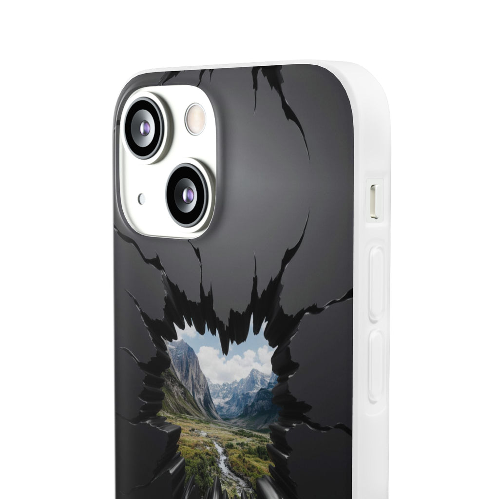 Mystic Mountain Break-Out Window Phone Case - Surreal Art Flexi Case