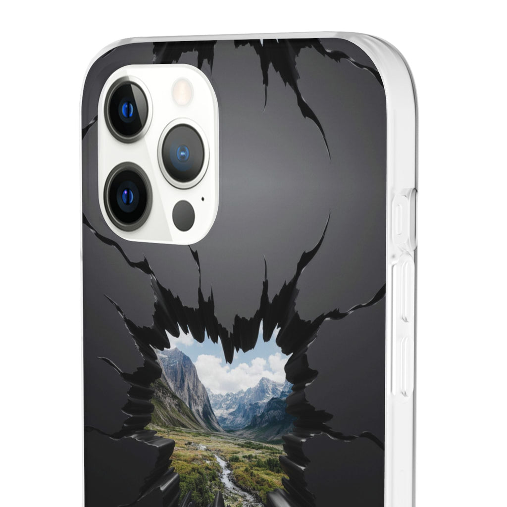 Mystic Mountain Break-Out Window Phone Case - Surreal Art Flexi Case