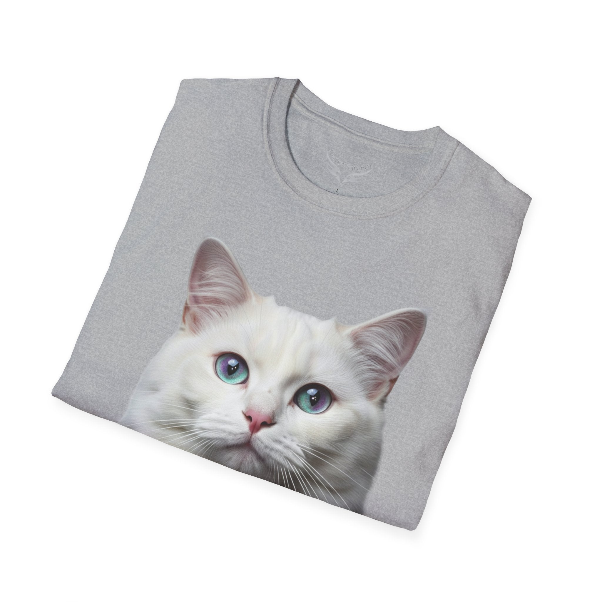 Grey and White Kitty Cat Parent Tee  - Softstyle T-Shirt