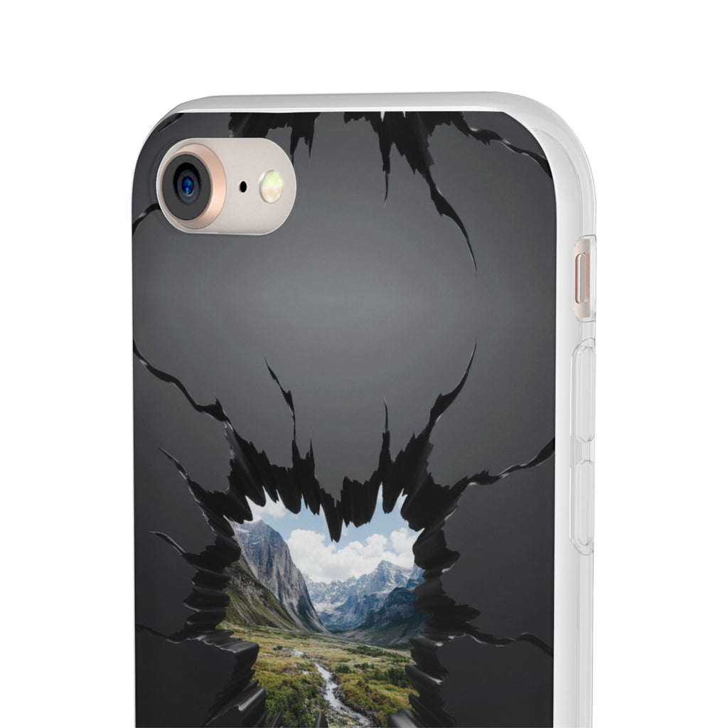 Mystic Mountain Break-Out Window Phone Case - Surreal Art Flexi Case