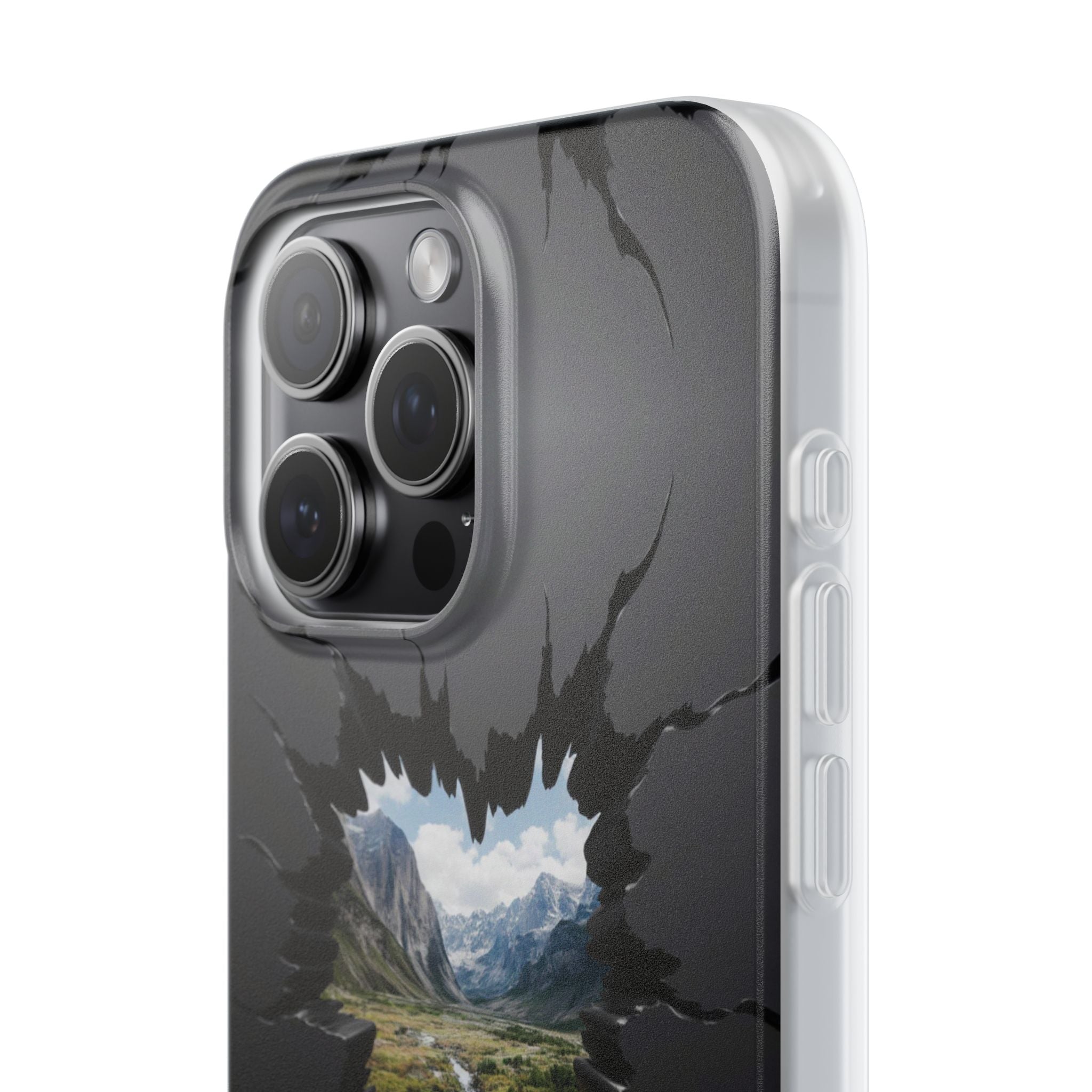 Mystic Mountain Break-Out Window Phone Case - Surreal Art Flexi Case