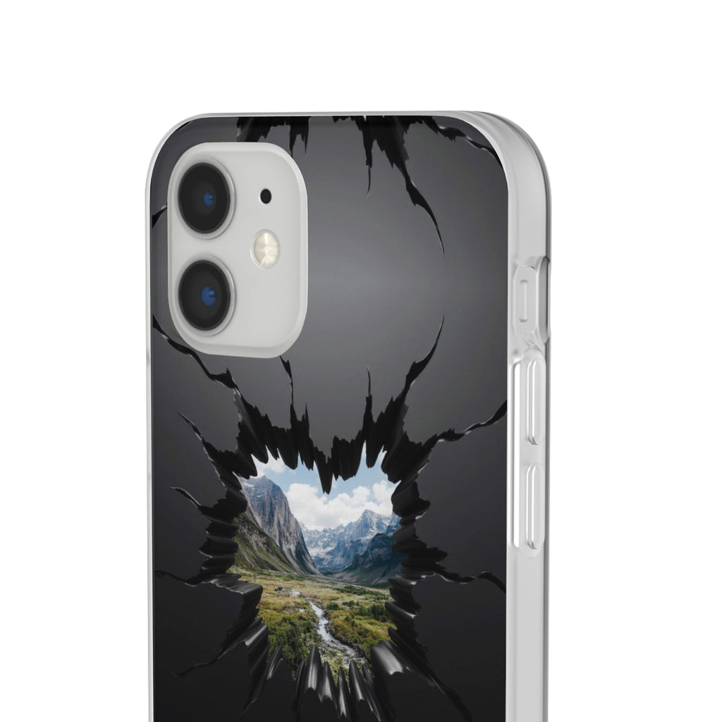 Mystic Mountain Break-Out Window Phone Case - Surreal Art Flexi Case