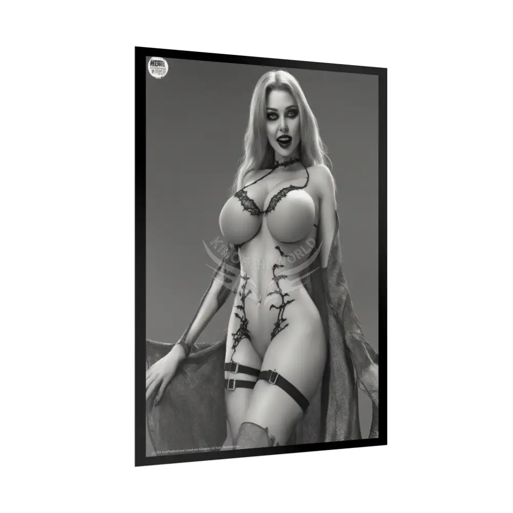 3D Ai Girl Girlfriend Halloween Treats Goth Girl AI Girls & Nymphs Rolled Poster Poster