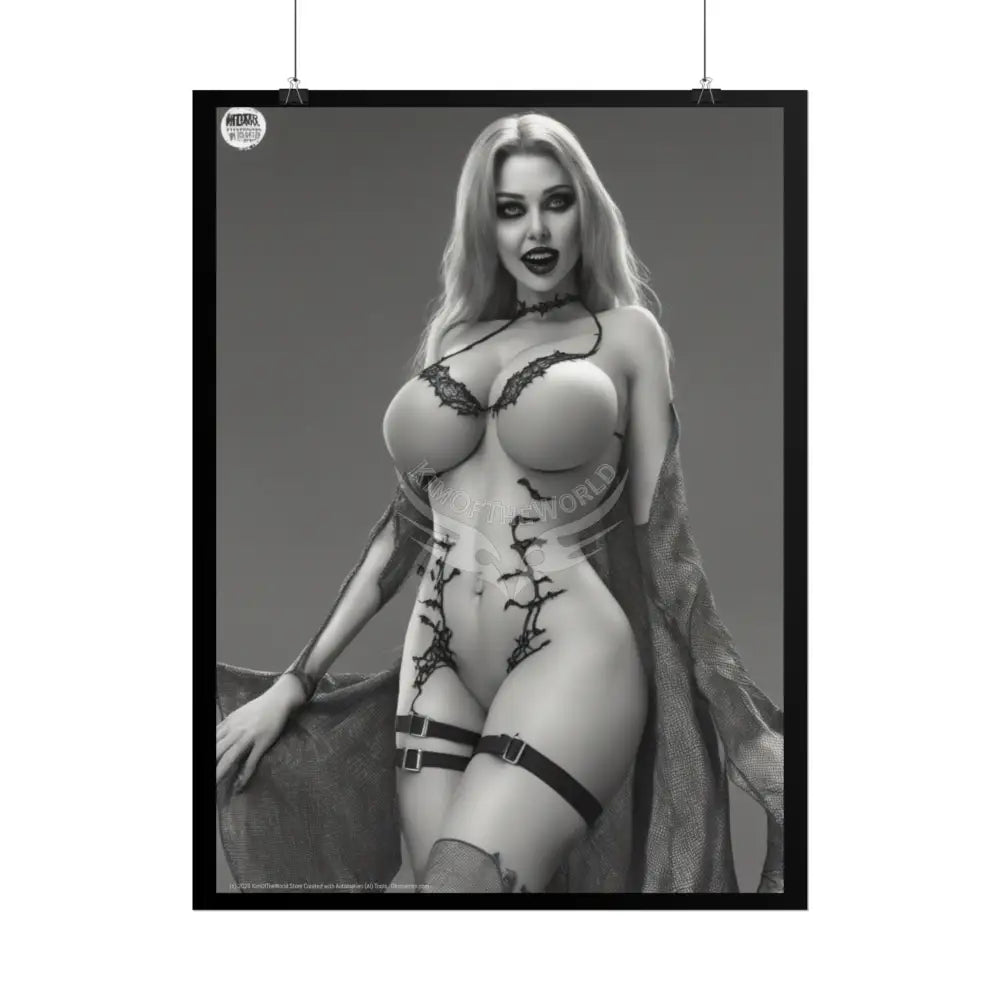 3D Ai Girl Girlfriend Halloween Treats Goth Girl AI Girls & Nymphs Rolled Poster Poster
