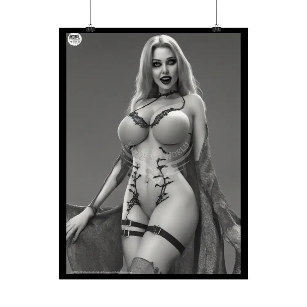 3D Ai Girl Girlfriend Halloween Treats Goth Girl AI Girls & Nymphs Rolled Poster Poster