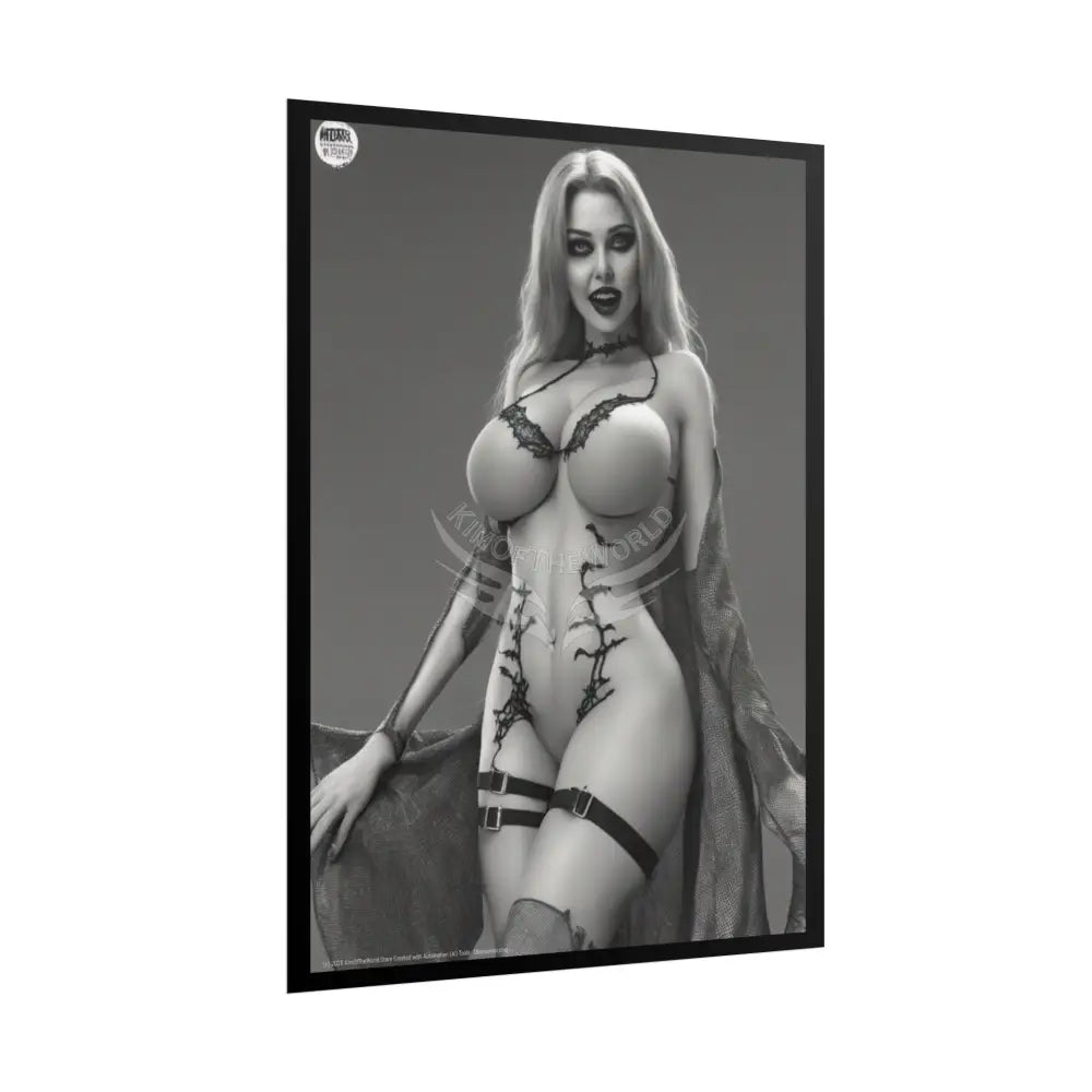 3D Ai Girl Girlfriend Halloween Treats Goth Girl AI Girls & Nymphs Rolled Poster Poster