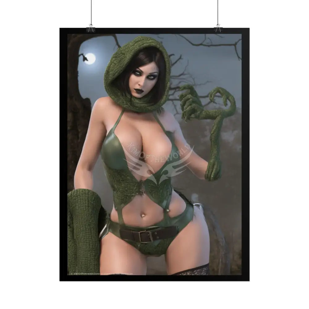 3D Ai Girl Girlfriend Halloween Treats Goth Girl AI Girls & Nymphs Rolled Poster Poster