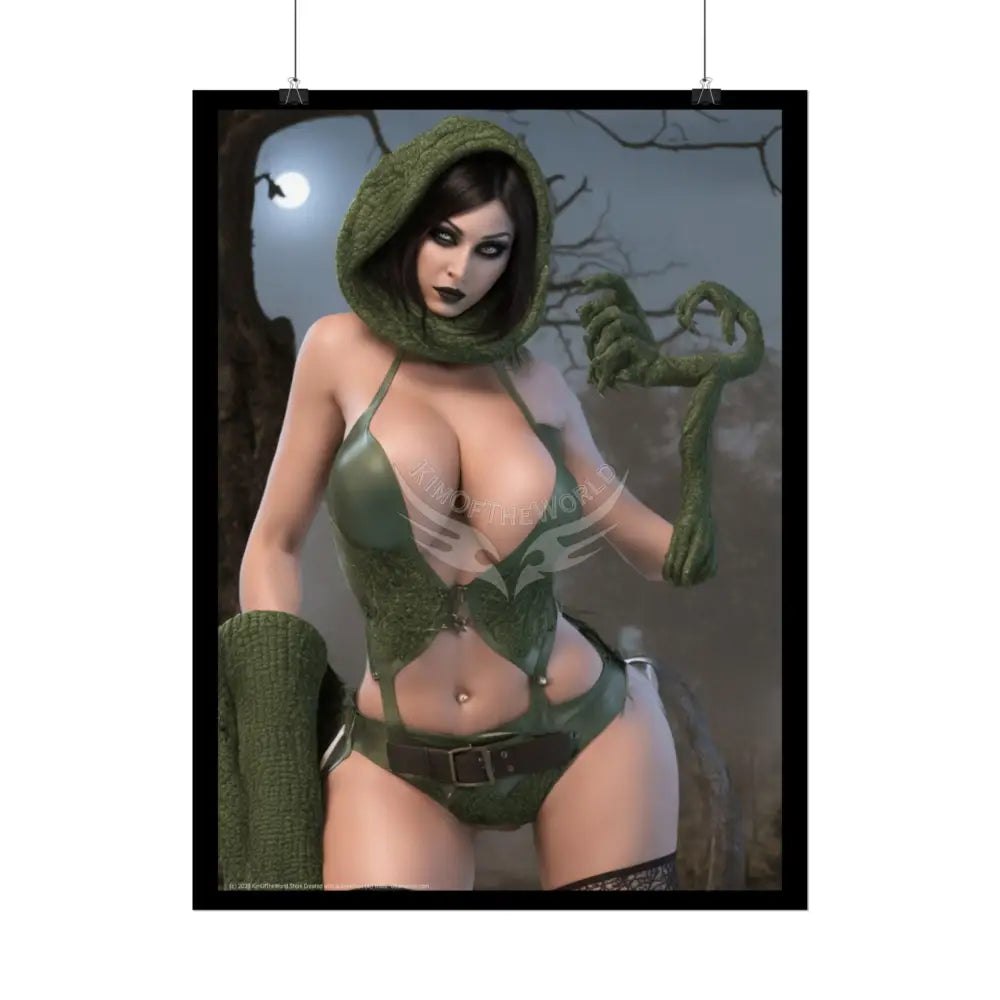 3D Ai Girl Girlfriend Halloween Treats Goth Girl AI Girls & Nymphs Rolled Poster Poster