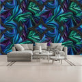 3D Bejeweled Blue Unpasted Mural Wallpaper 144’’x100’’ 144’’x100’’ Wall Coverings